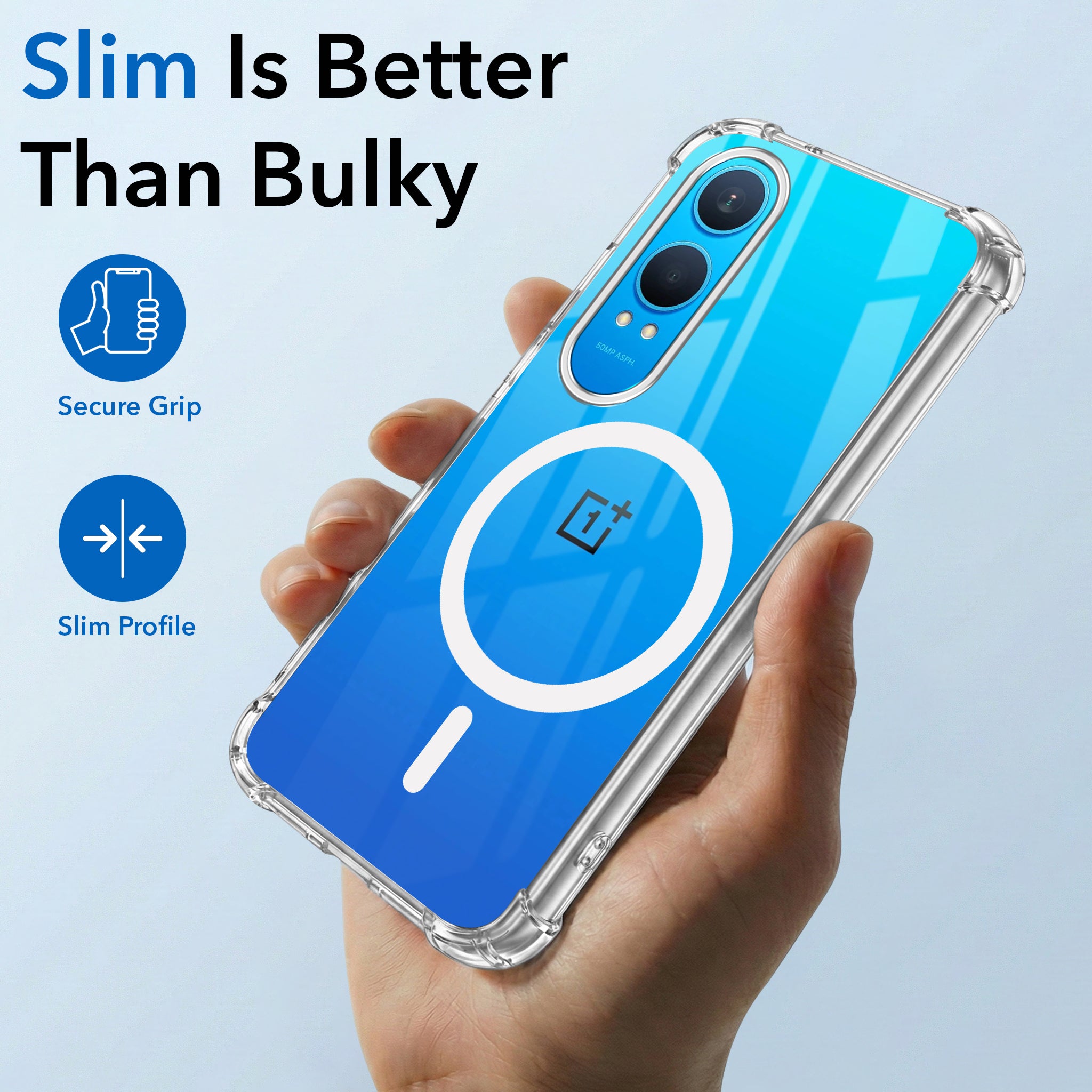 For OnePlus Nord CE 4 Lite Back Cover Shockproof Crystal-Clear (Magsafe Wireless Support | Drop & Camera Protection | Hard Polycarbonate)