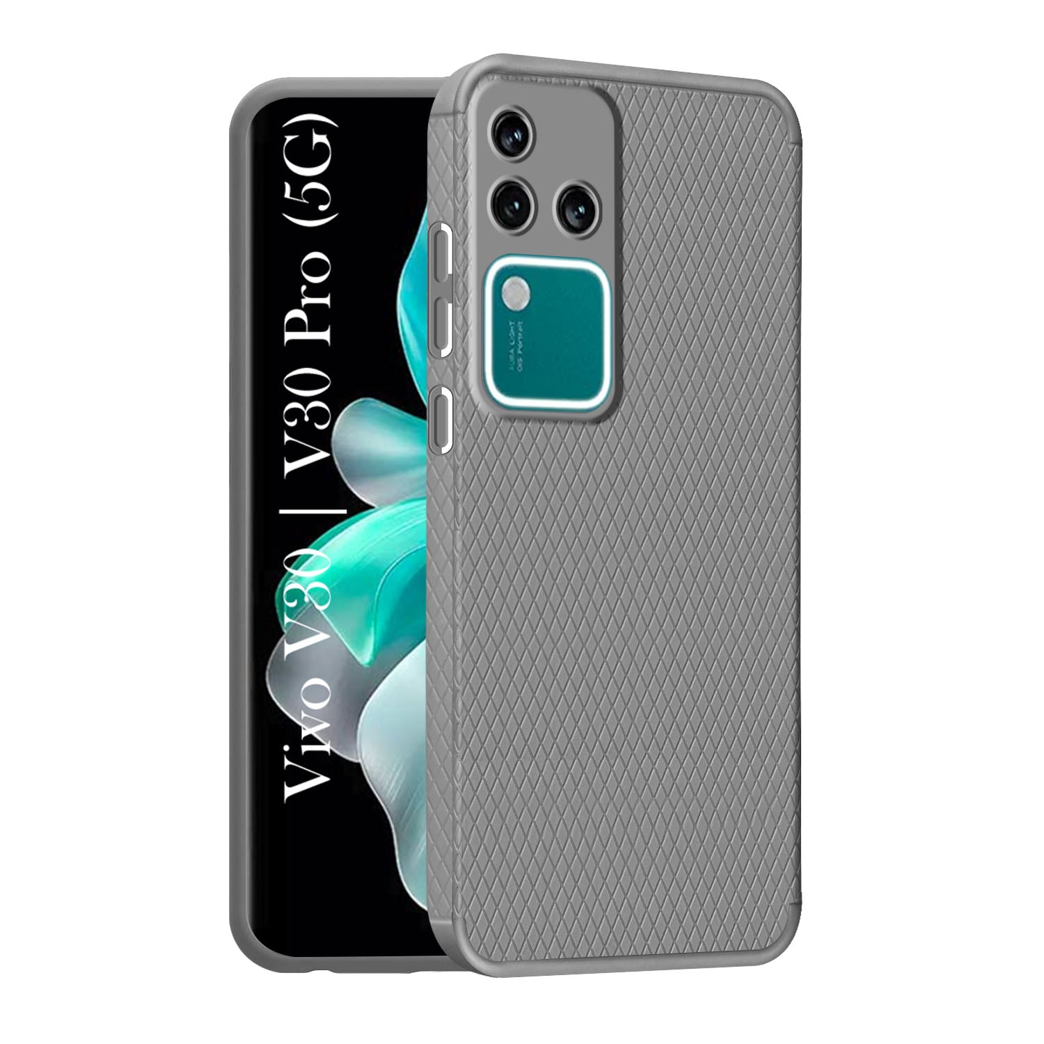 For Vivo V30 | Vivo V30 Pro 5G  Back Cover Case (Liquid Silicone | Side Grip | Camera Protection)