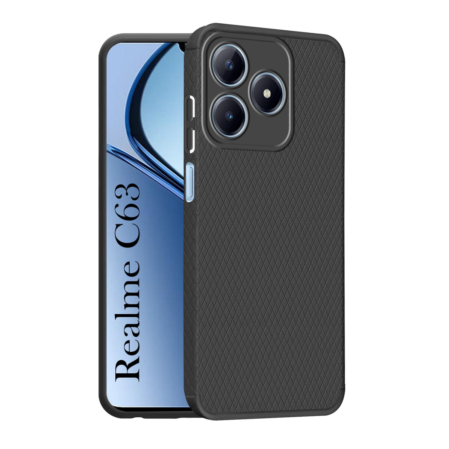 For Realme C63 Back Cover Case (Liquid Silicone | Side Grip | Camera Protection)