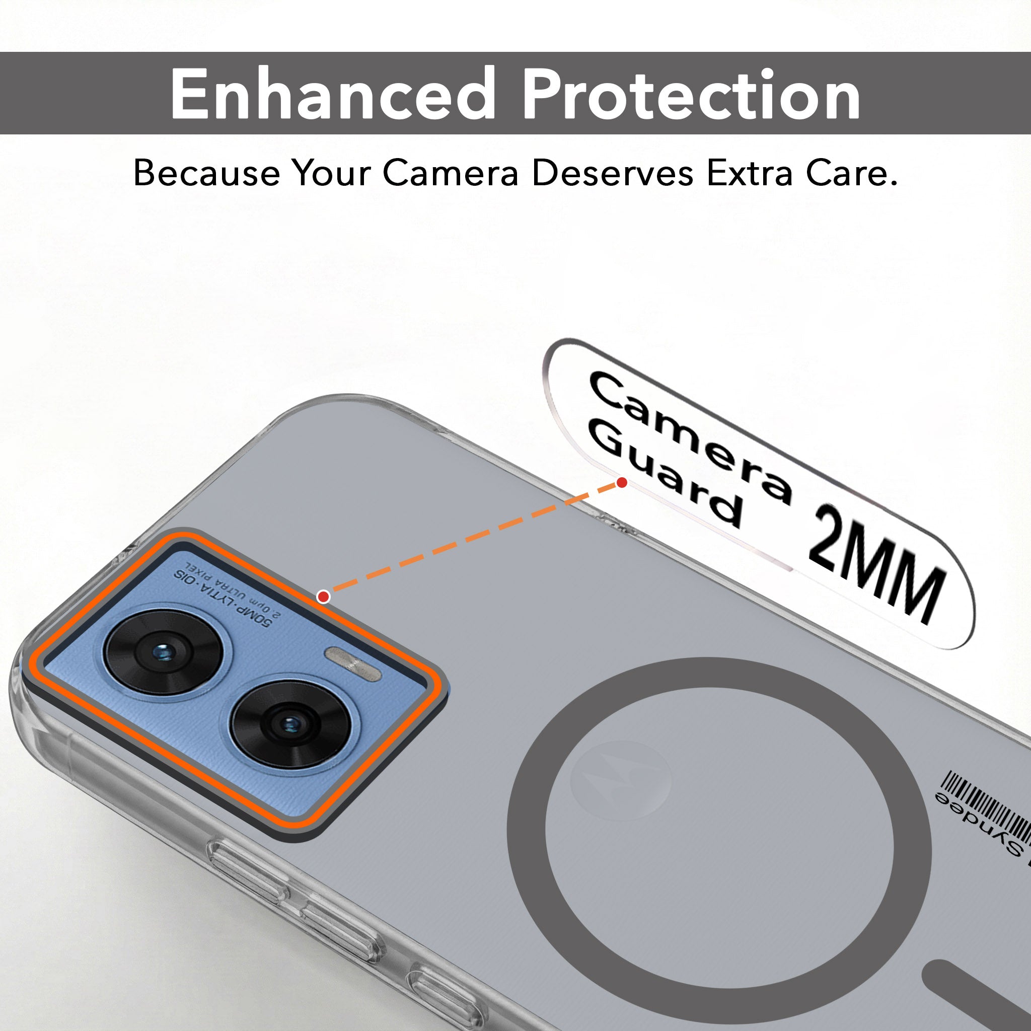 For Motorola Moto G96 Back Cover Case (Soft Touch | Camera Bump Protection | MagSafe Compatible | Matte Finish)