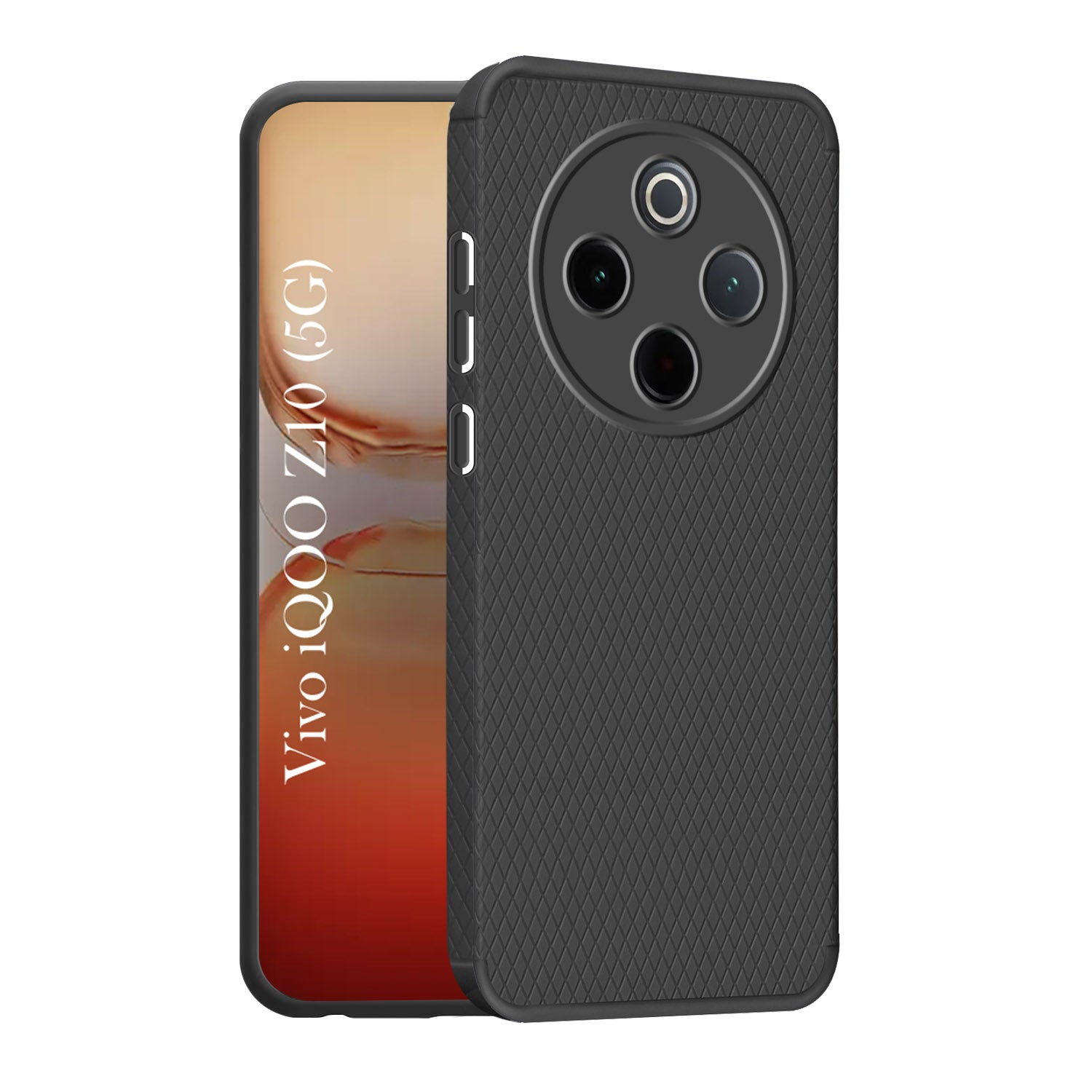 For Vivo iQOO Z10 Back Cover Case (Liquid Silicone | Side Grip | Camera Protection)