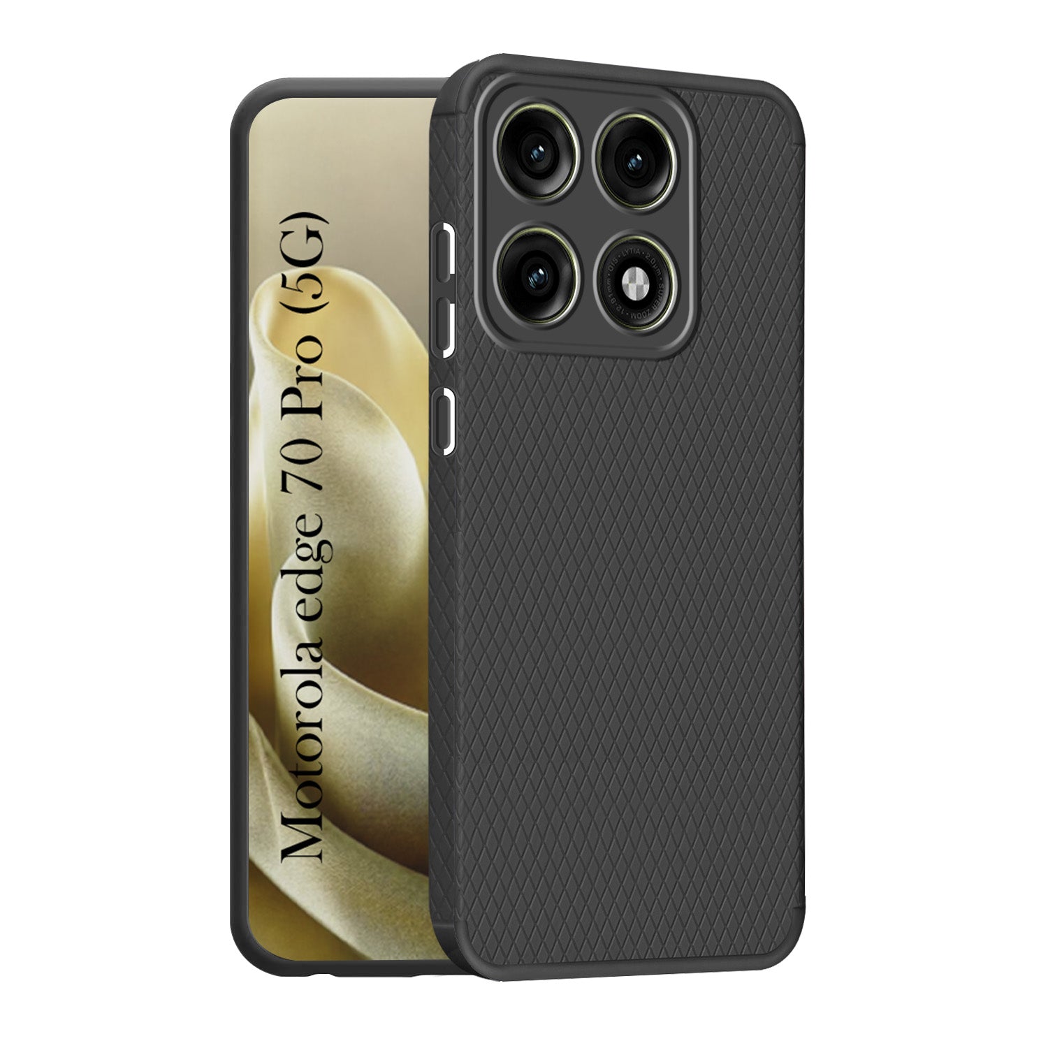 For Motorola Moto Edge 70 Pro Back Cover Case Liquid Silicone (Camera Protection | Side Grip Texture | Soft and Flexible)