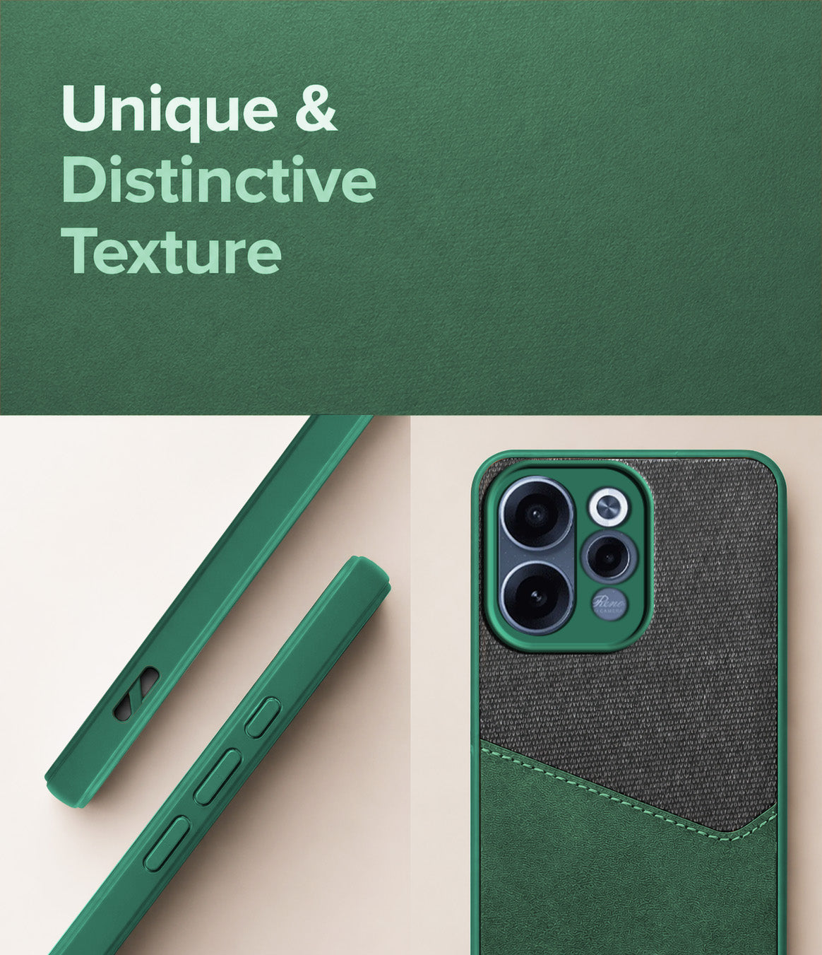 For Oppo Reno 15c Back Cover Case (Dual PU Leather Stitch | Professional Minimalist | Soft and Flexible)