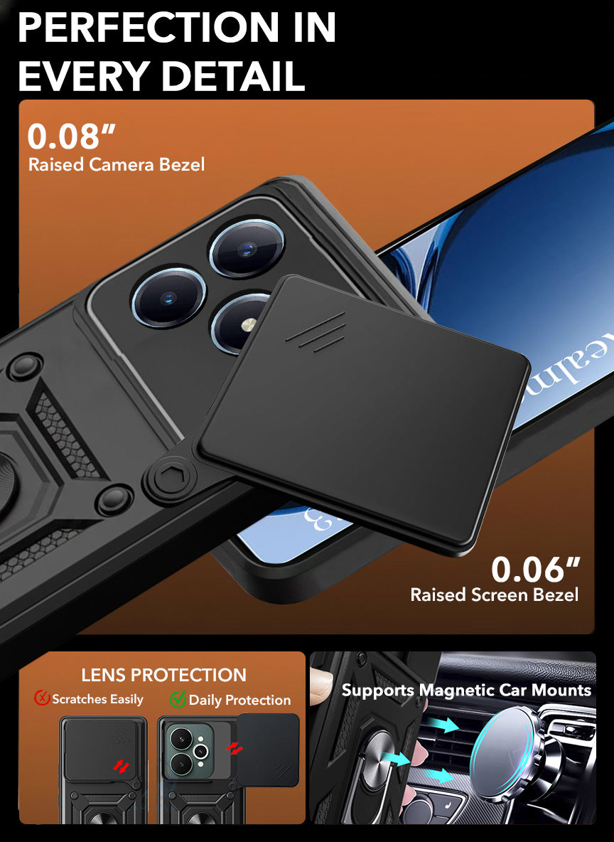 For Realme Narzo N63 Back Cover Case (Hybrid Dual Armor Polycarbonate)