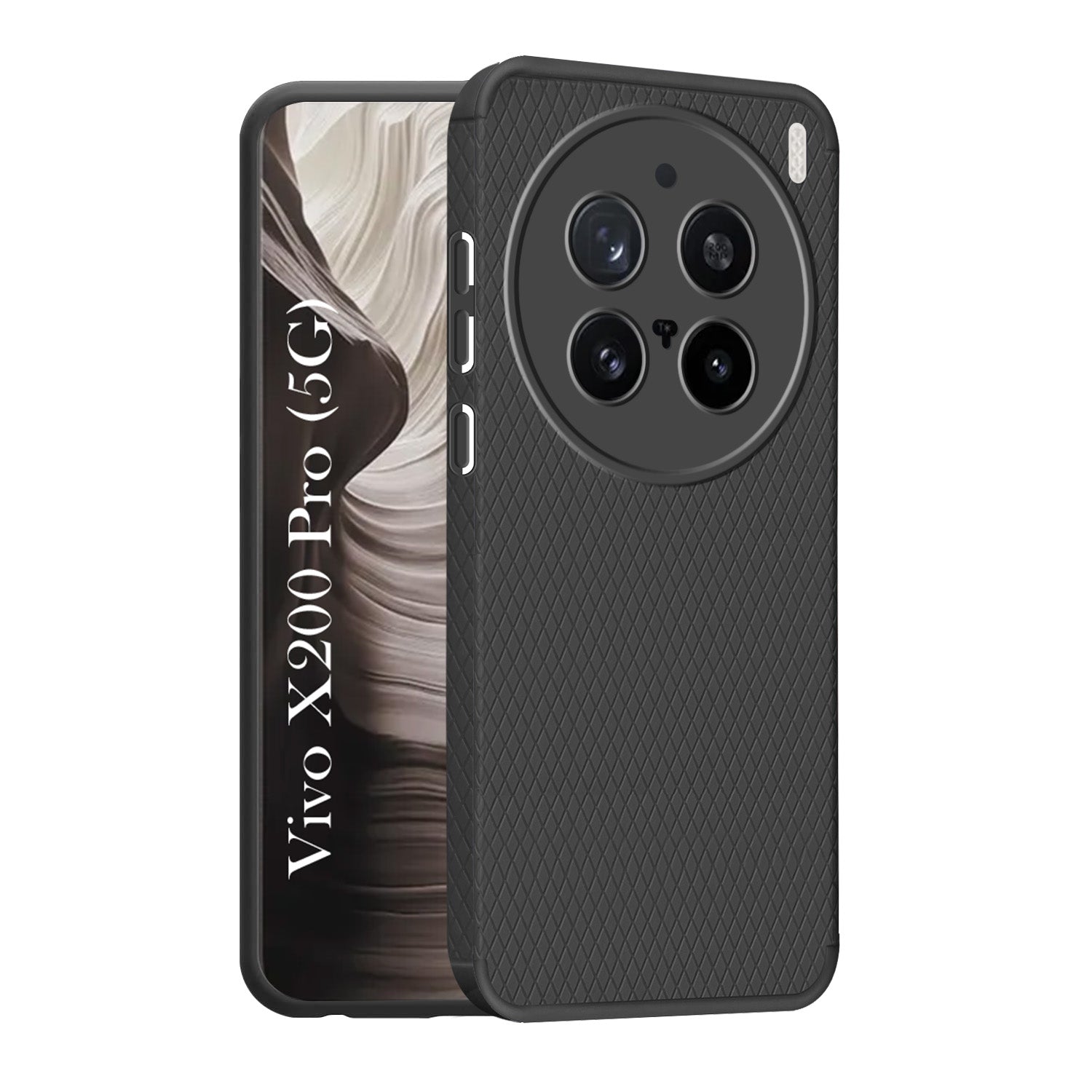 For Vivo X200 Pro 5G  Back Cover Case (Liquid Silicone | Side Grip | Camera Protection)