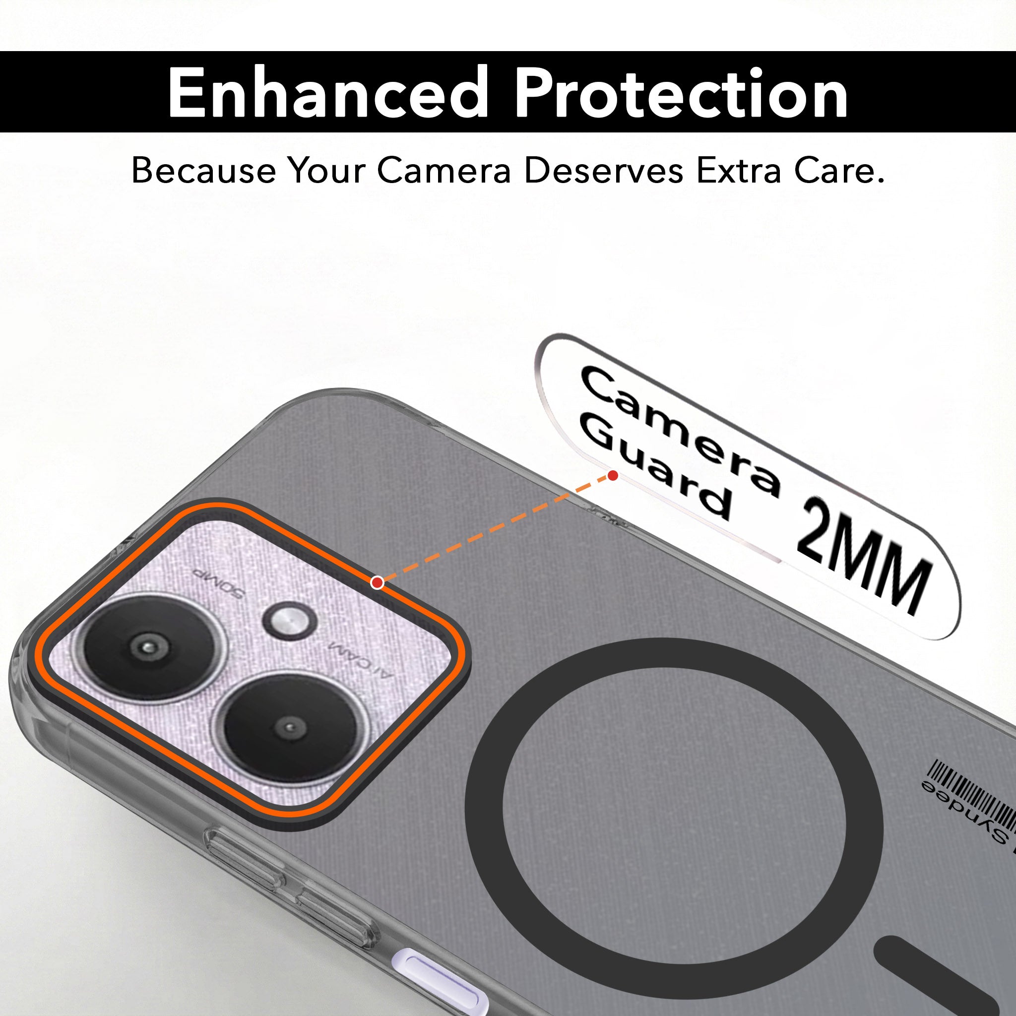For Xiaomi Redmi 13C 5G Back Cover Case (Soft Touch | Camera Bump Protection | MagSafe Compatible | Matte Finish)
