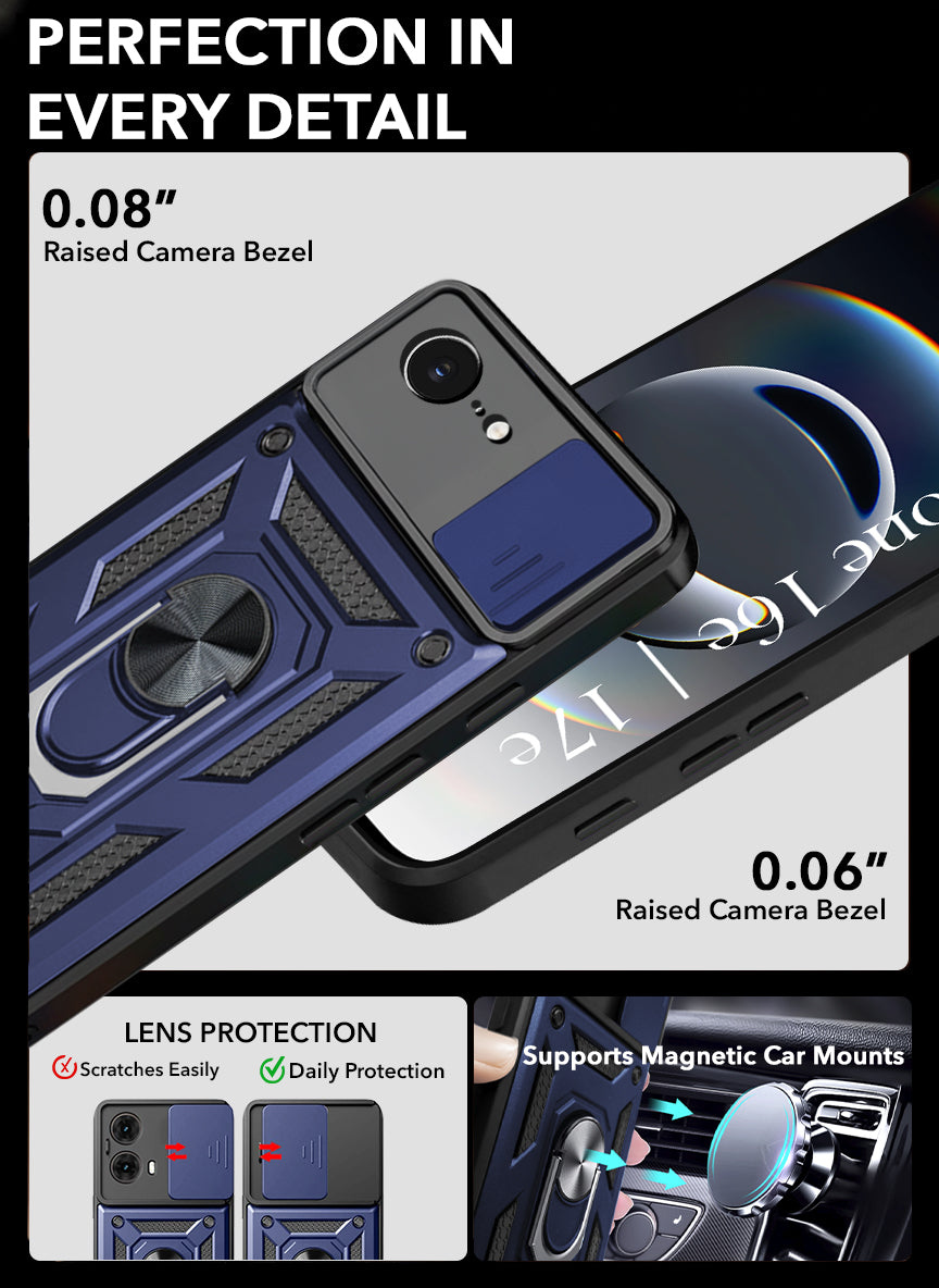 For iPhone 16e | iPhone 17e Back Cover Case (Hybrid Dual Armor Polycarbonate)