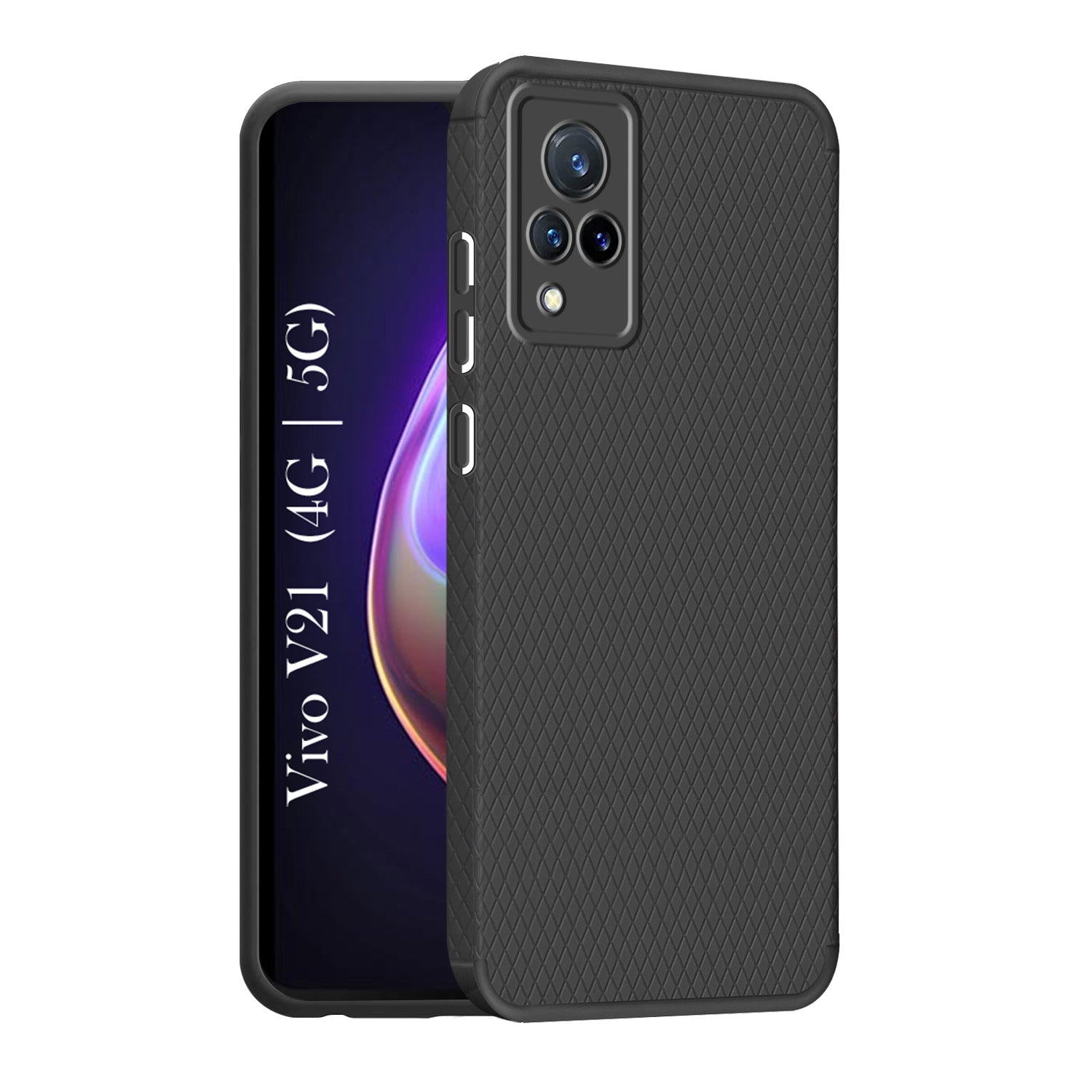 For Vivo V21 | Vivo V21 5G Back Cover Case Liquid Silicone (Camera Protection | Side Grip Texture | Soft and Flexible)