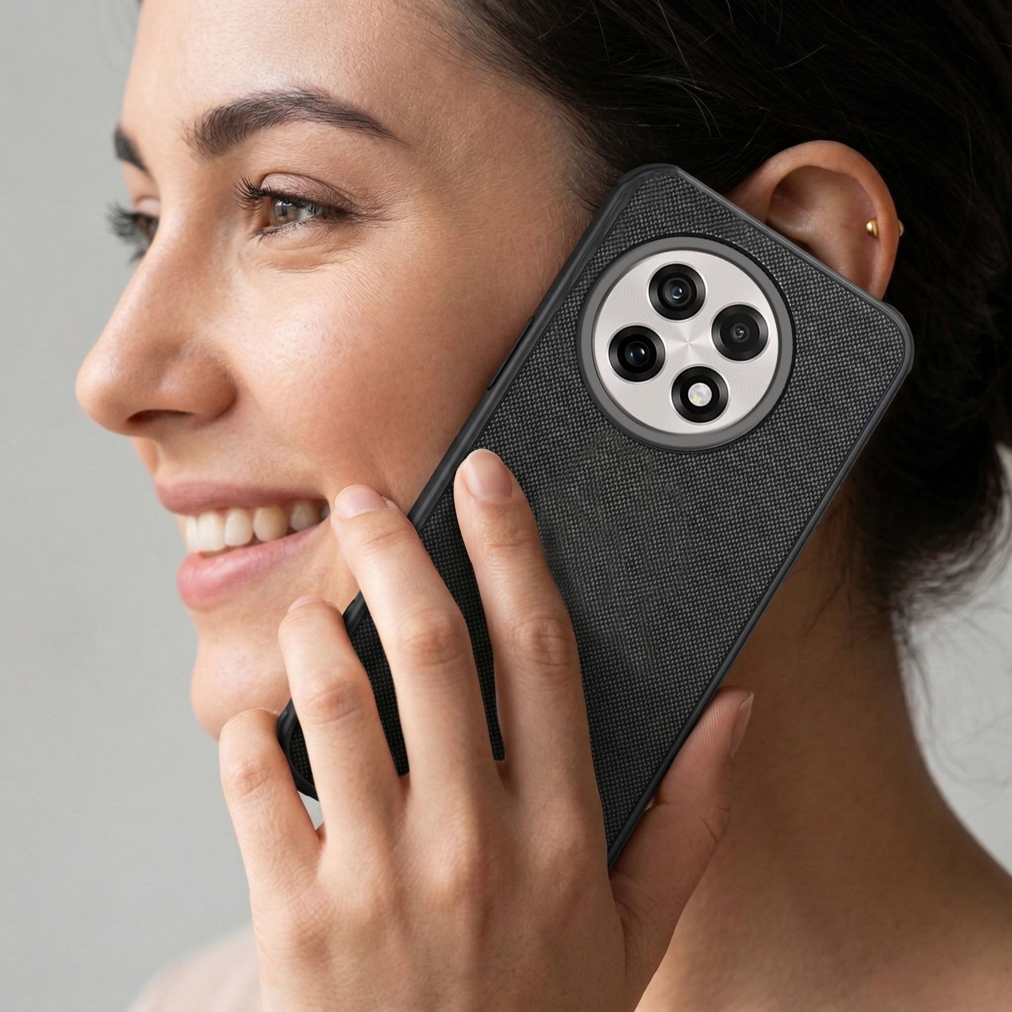 For OnePlus 13R Combo (Textured Grip Design | Micro-Fiber Cloth Inside | Oleophobic Coating Screen Glass)