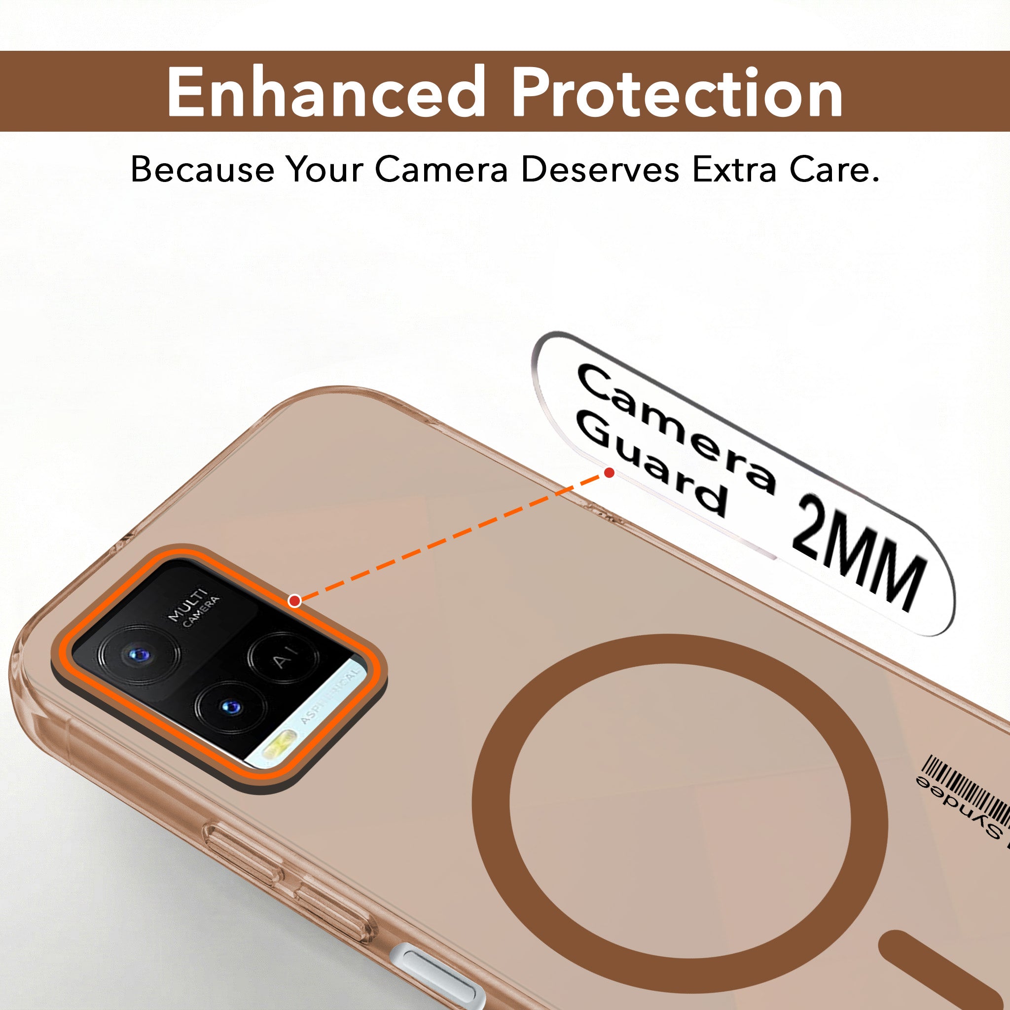 For Vivo Y21e | Vivo Y21A | Vivo Y32 Back Cover Case (Soft Touch | Camera Bump Protection | MagSafe Compatible | Matte Finish)