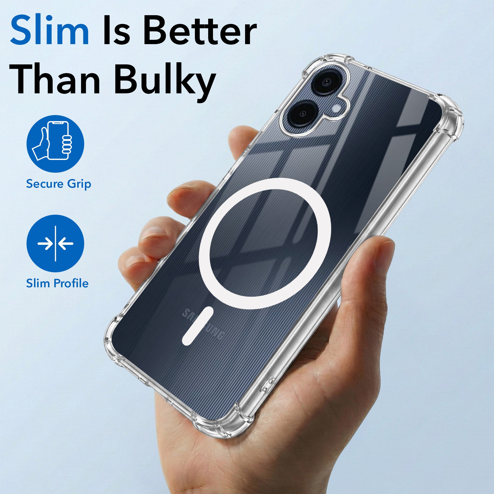 For Samsung Galaxy A06 Back Cover Shockproof Crystal-Clear (Magsafe Wireless Support | Drop & Camera Protection | Hard Polycarbonate)
