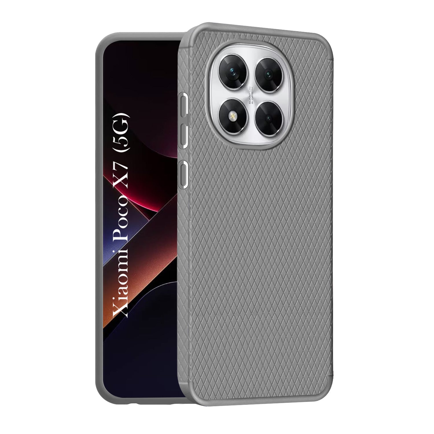For Xiaomi Poco X7  Back Cover Case (Liquid Silicone | Side Grip | Camera Protection)
