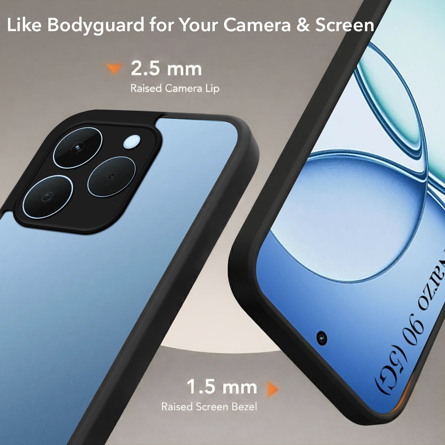 For Realme 15T | Realme Narzo 90 Back Cover Case (Built-in Stand | Lifetime Anti Yellow | Kickstand Shockproof | Camera Protection | MagSafe Compatible)