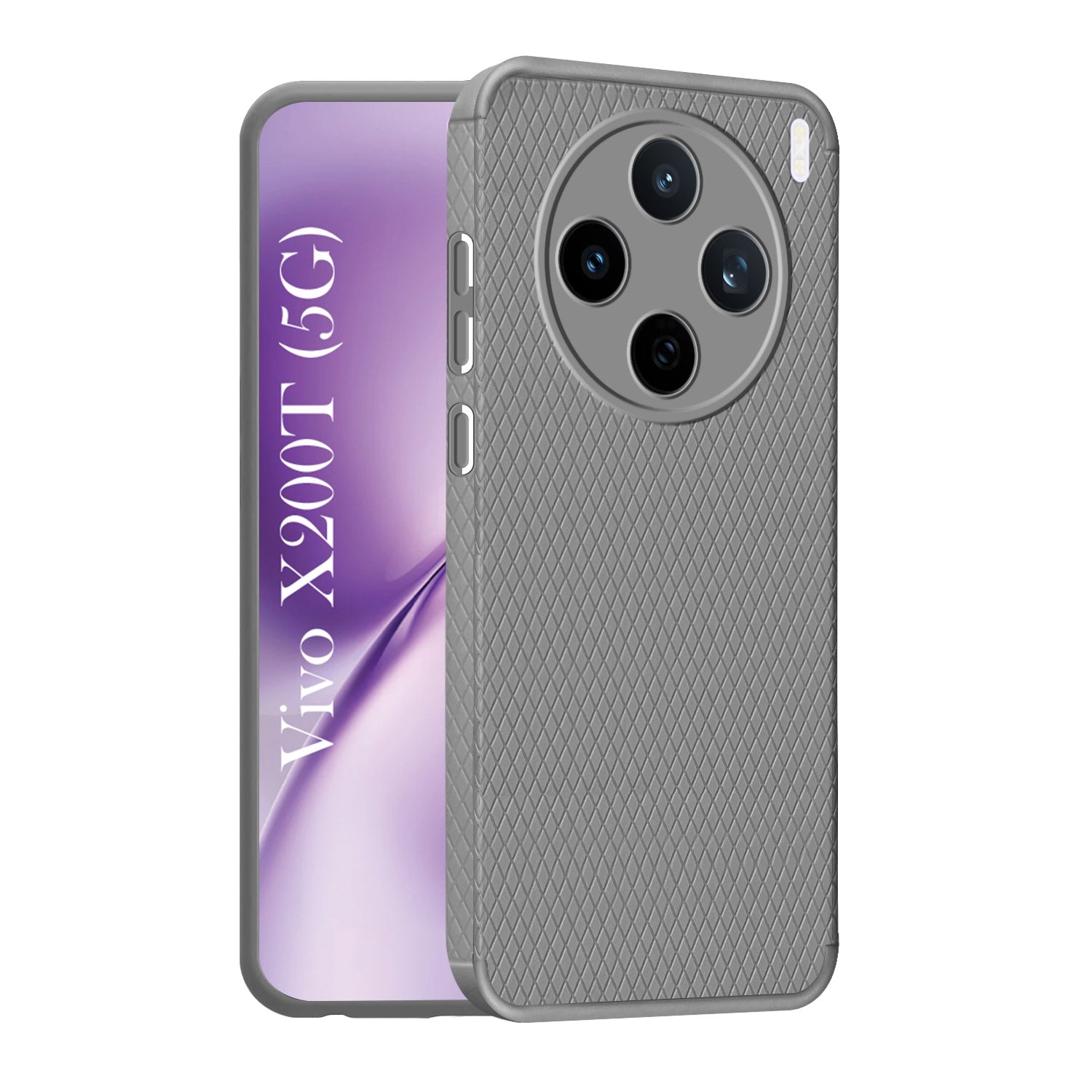 For Vivo X200T Back Cover Case Liquid Silicone (Camera Protection | Side Grip Texture | Soft and Flexible)