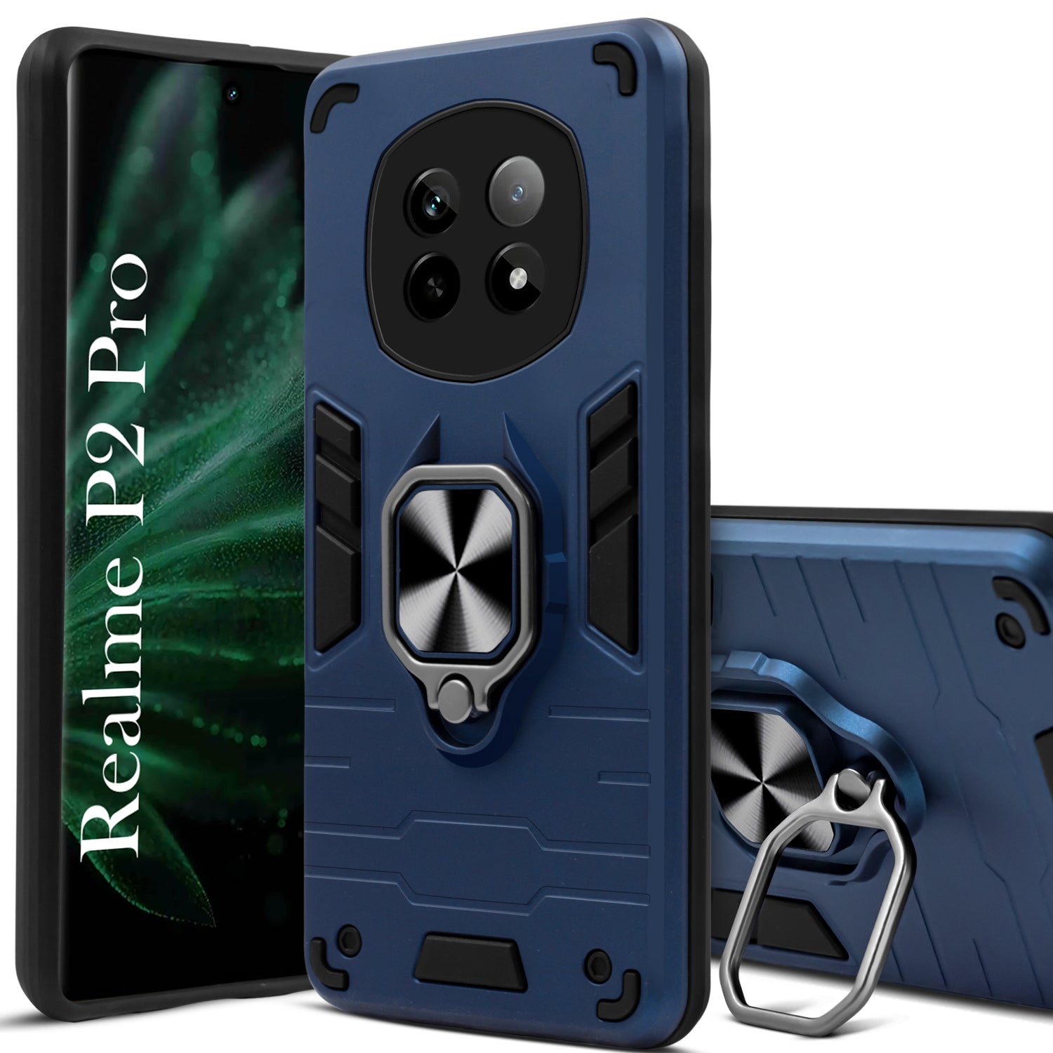 For Realme P2 Pro Back Cover Case (Shockproof Polycarbonate Dual Layer Hybrid Armor)