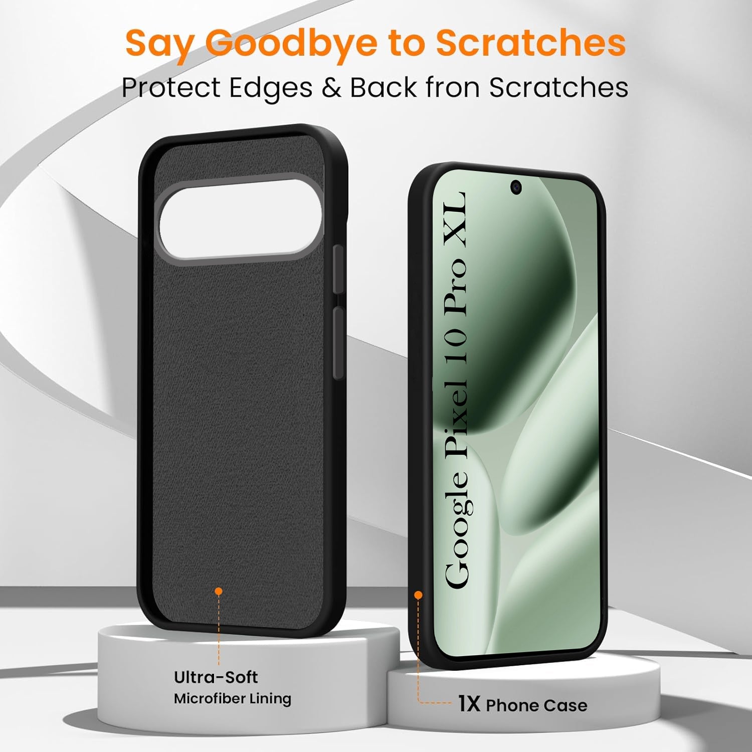 For Google Pixel 10 Pro XL Back Cover Case Rubberised (Textured Grip Design | Micro-Fiber Cloth Inside | Slim and Light Weight | Soft Touch and Feel)