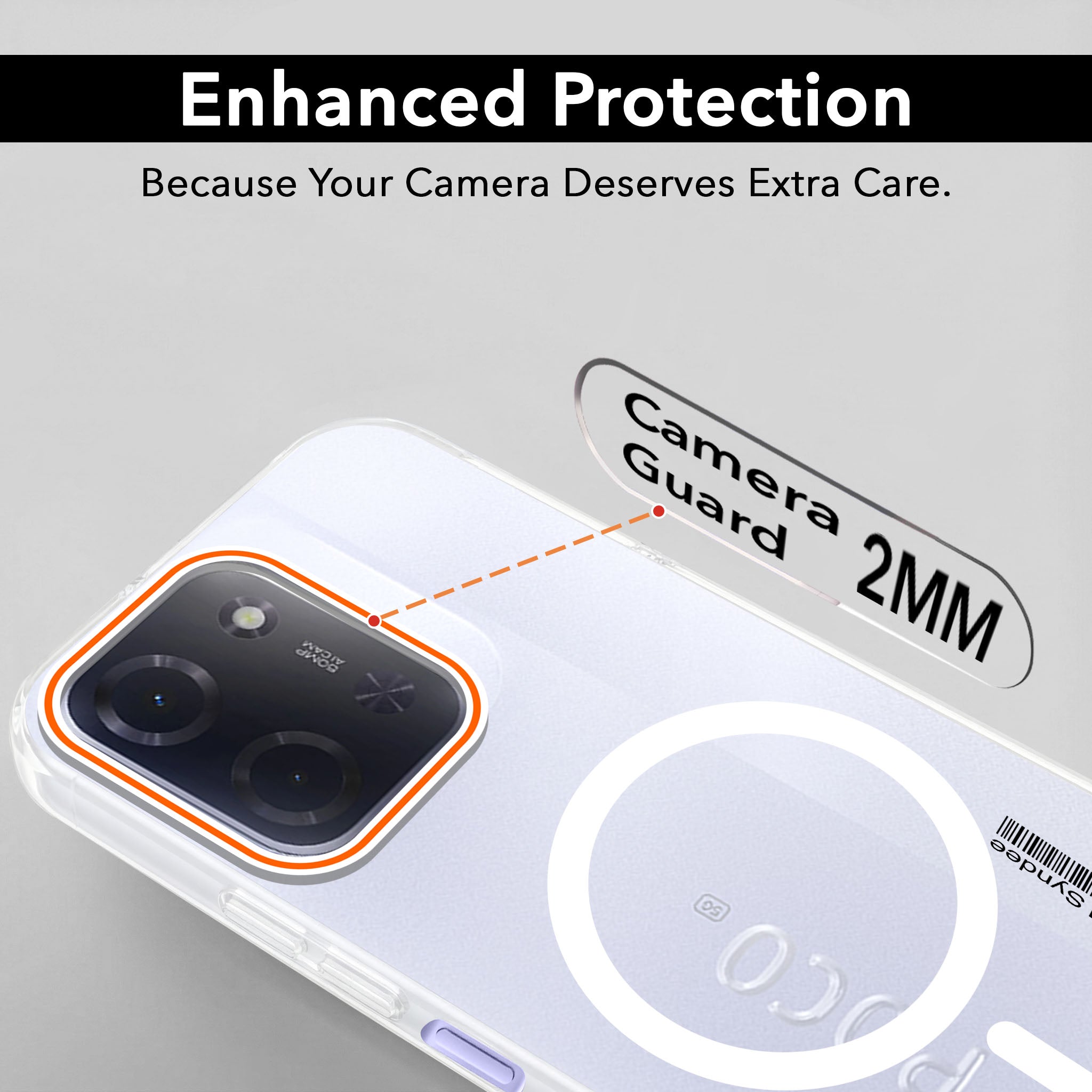 For Poco C85 5G Back Cover Case (Soft Touch | Camera Bump Protection | MagSafe Compatible | Matte Finish)