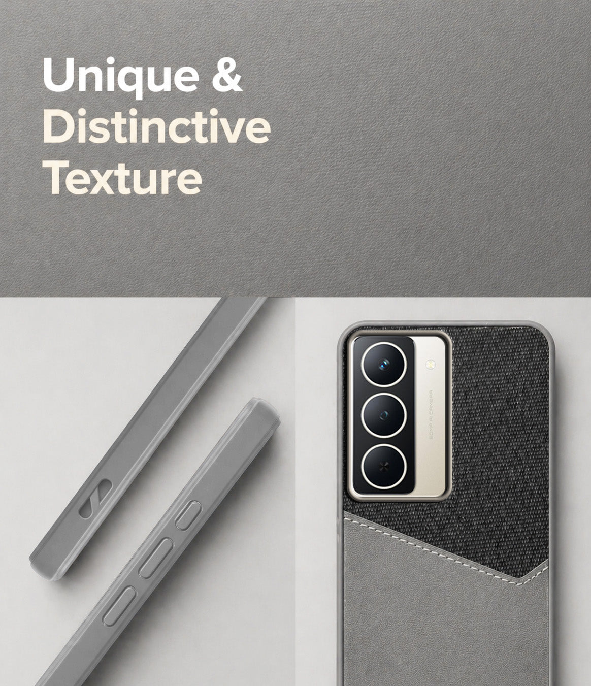 For Realme Narzo 80x Back Cover Case (Dual PU Leather Stitch | Professional Minimalist | Soft and Flexible)