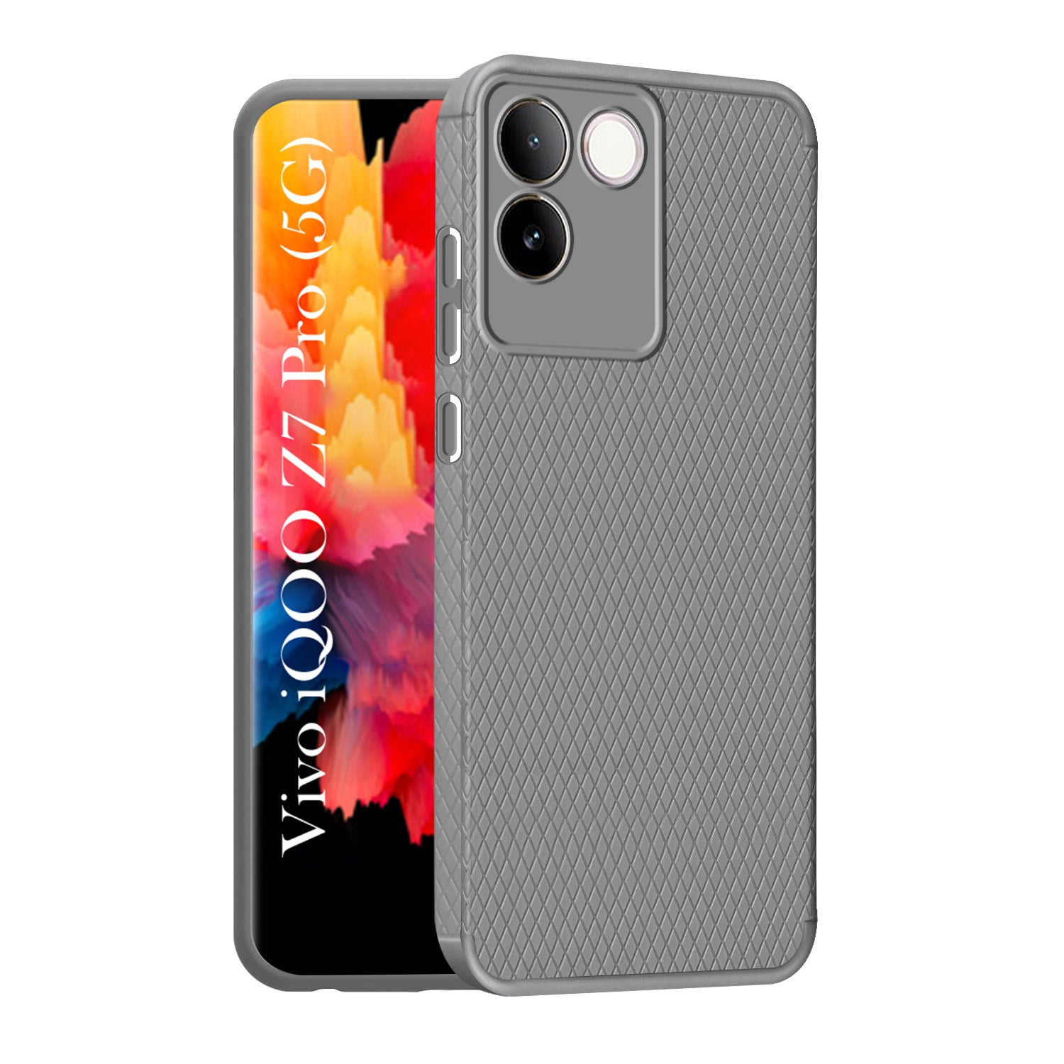 For Vivo iQOO Z7 Pro Back Cover Case (Liquid Silicone | Side Grip | Camera Protection)
