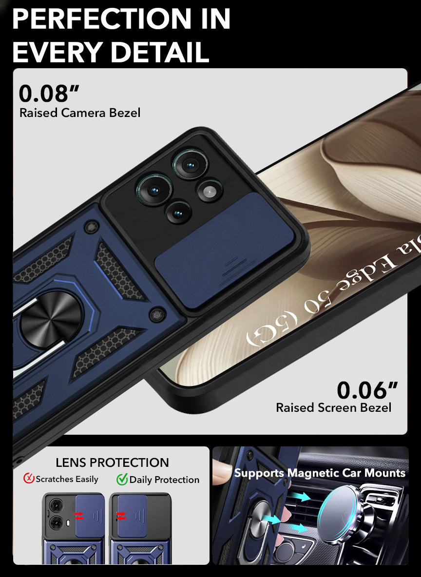 For Motorola Moto Edge 50 Back Cover Case   (Hybrid Dual Armor Polycarbonate)