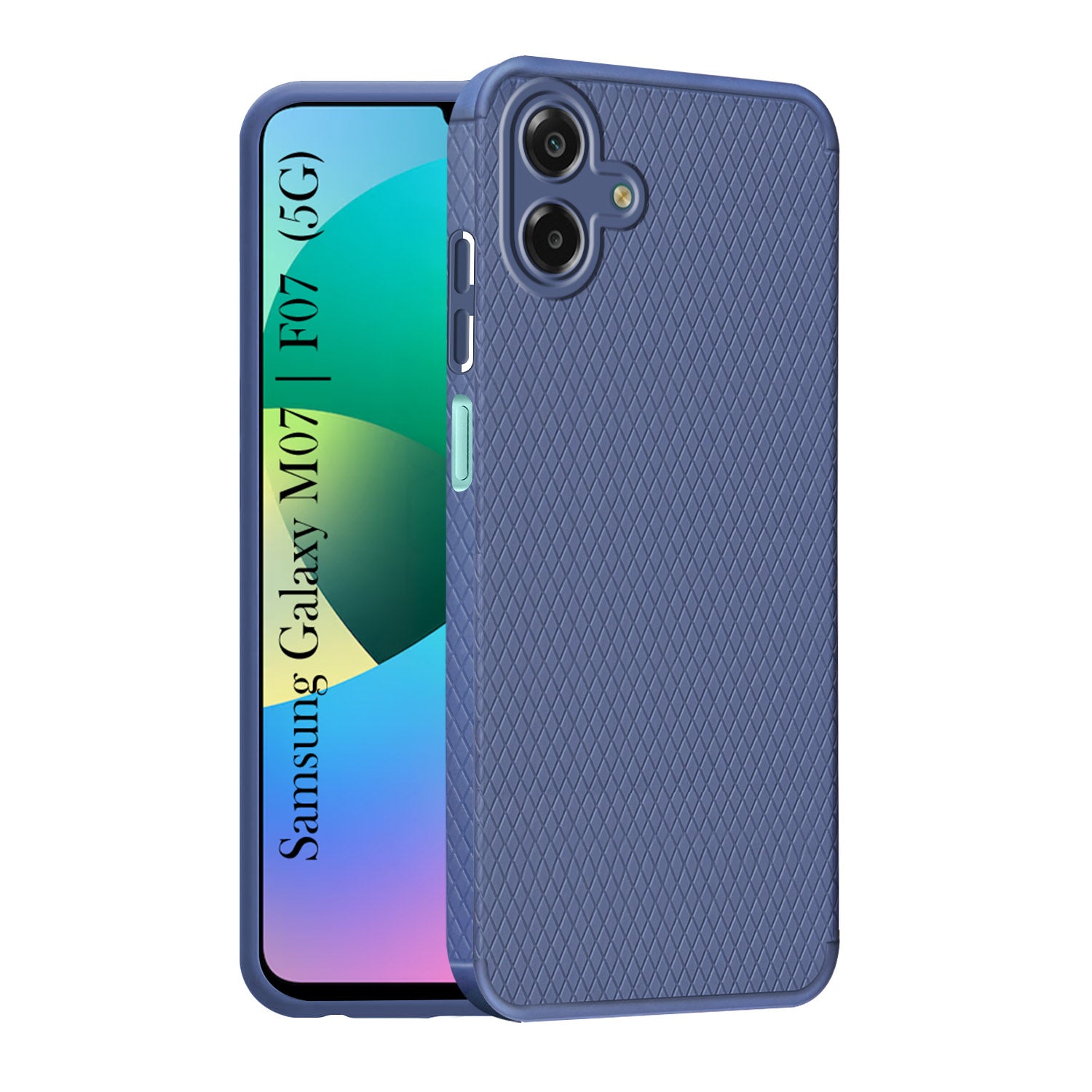 For Samsung Galaxy M07 | Samsung Galaxy F07 Back Cover Case Liquid Silicone (Camera Protection | Side Grip Texture | Soft and Flexible)