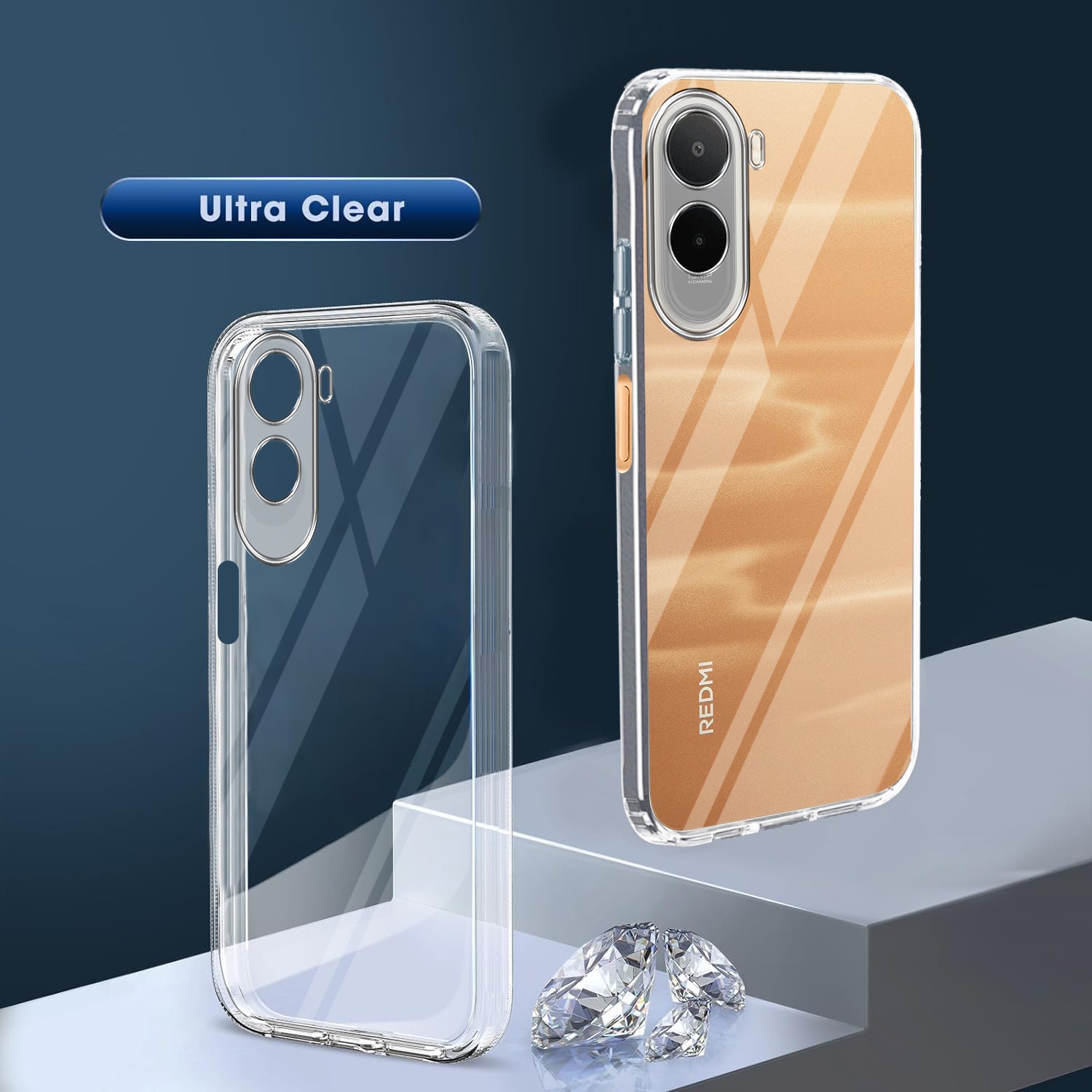 For Redmi A7 Pro 5G Back Cover Case Silicone (Clear Shockproof Case with Camera Protection | Soft and Flexible | Transparent)