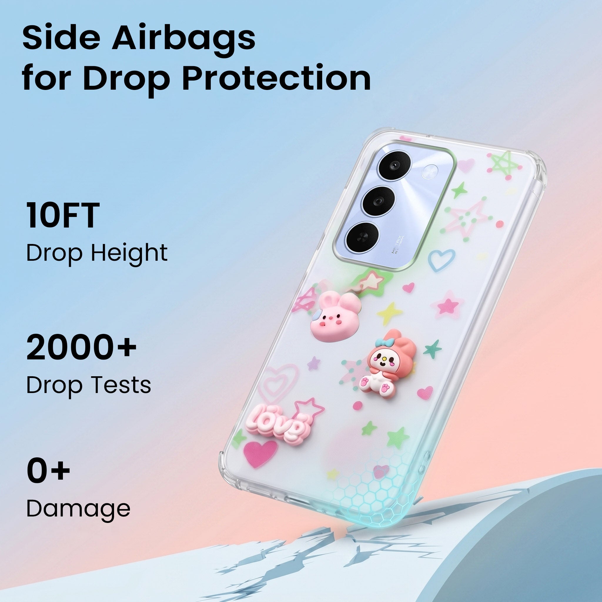 For Realme C83 5G Back Cover Case (3D Cute Cartoons | Hard Back Side Soft | Matte Premium Finish | HD Printing)