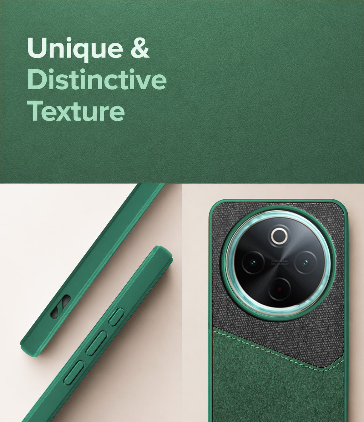 For Vivo T4 Back Cover Case (Dual PU Leather Stitch | Professional Minimalist | Soft and Flexible)