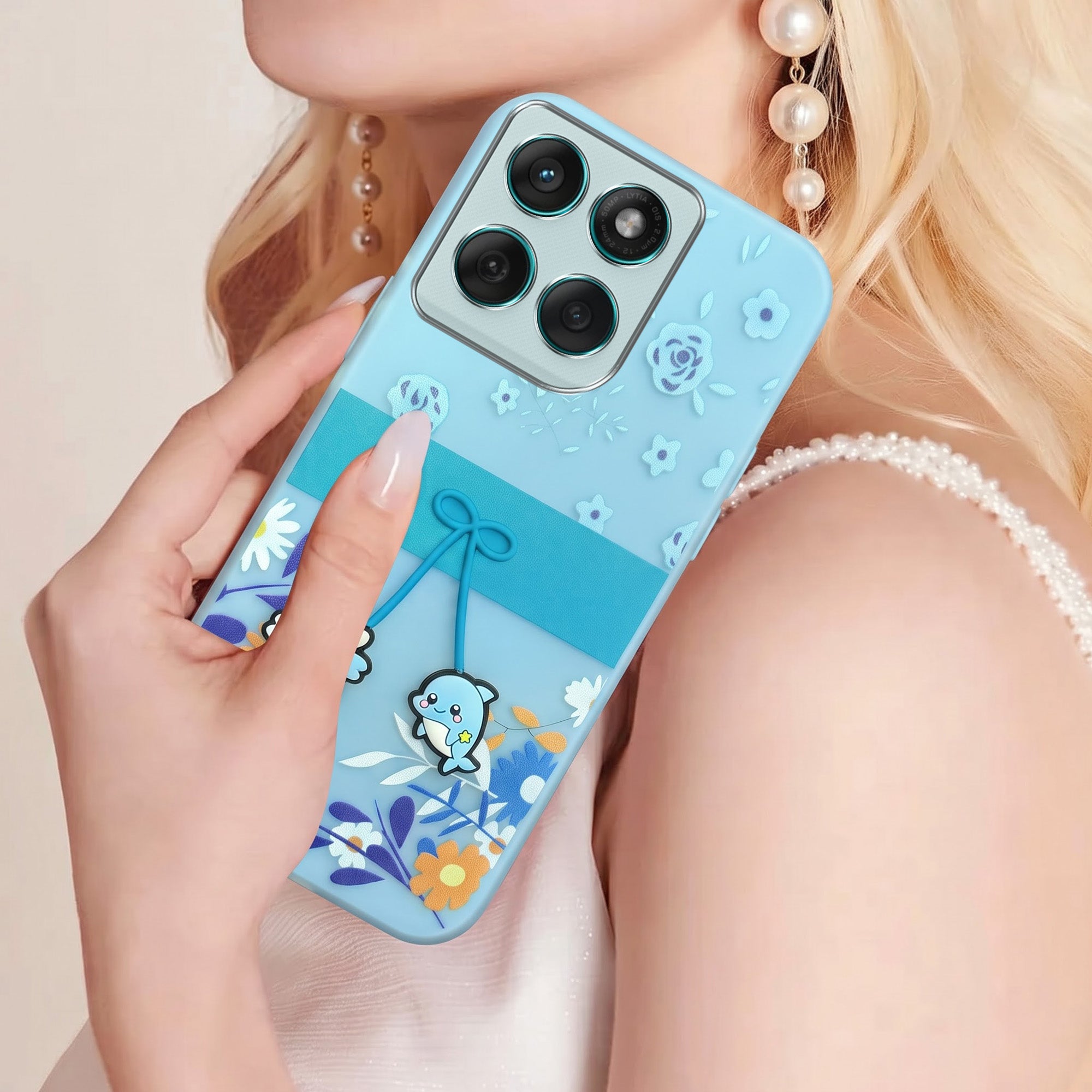 For Motorola Moto Edge 60 Fusion Back Cover Case (3D Cute Cartoons | Hard Back Side Soft | Matte Premium Finish | HD Printing)