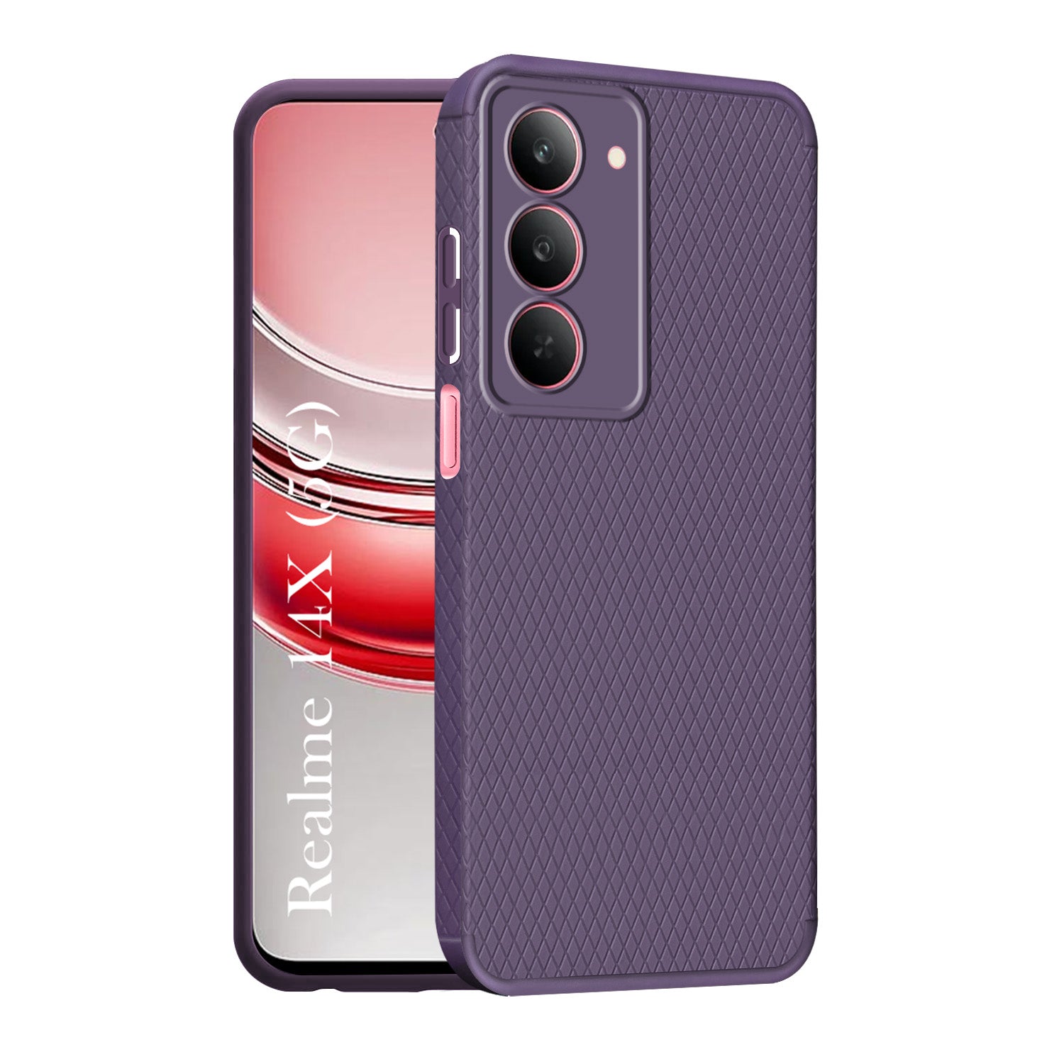 For Realme 14X Back Cover Case  (Liquid Silicone | Side Grip | Camera Protection)