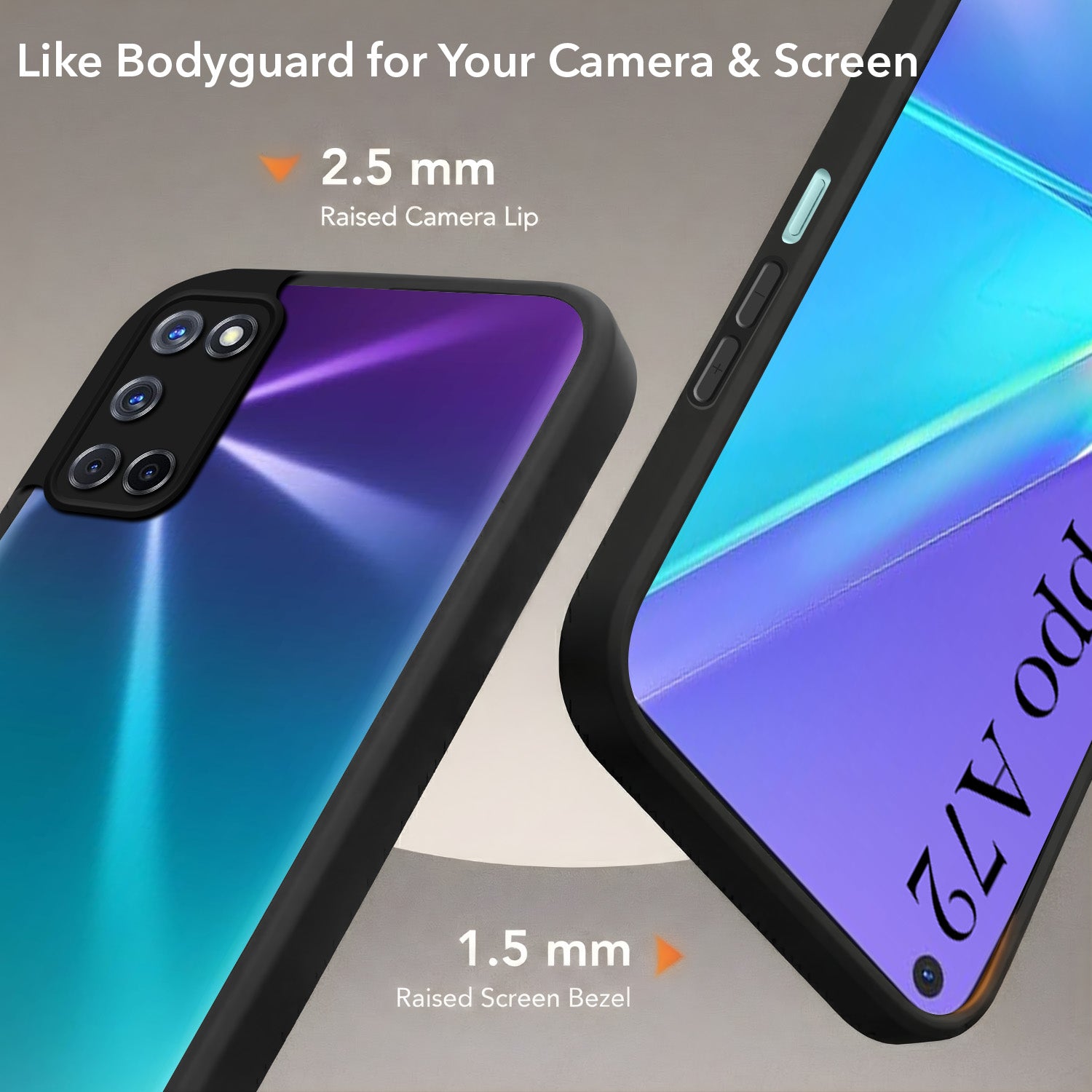 For Oppo A72 Back Cover Case (Built-in Stand | Lifetime Anti Yellow | Kickstand Shockproof | Camera Protection | MagSafe Compatible)