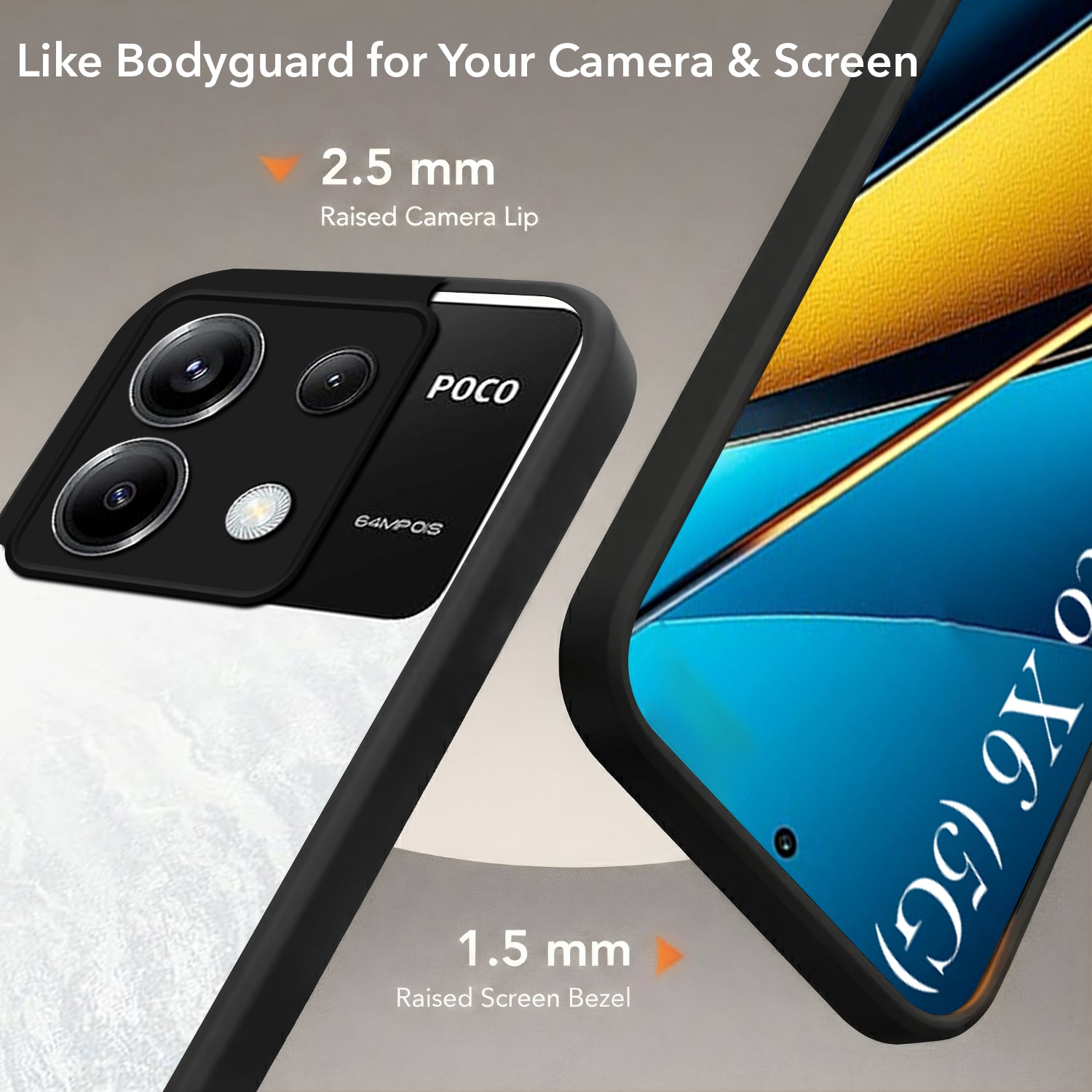 For Poco X6 5G Back Cover Case (Built-in Stand | Lifetime Anti Yellow | Kickstand Shockproof | Camera Protection | MagSafe Compatible)