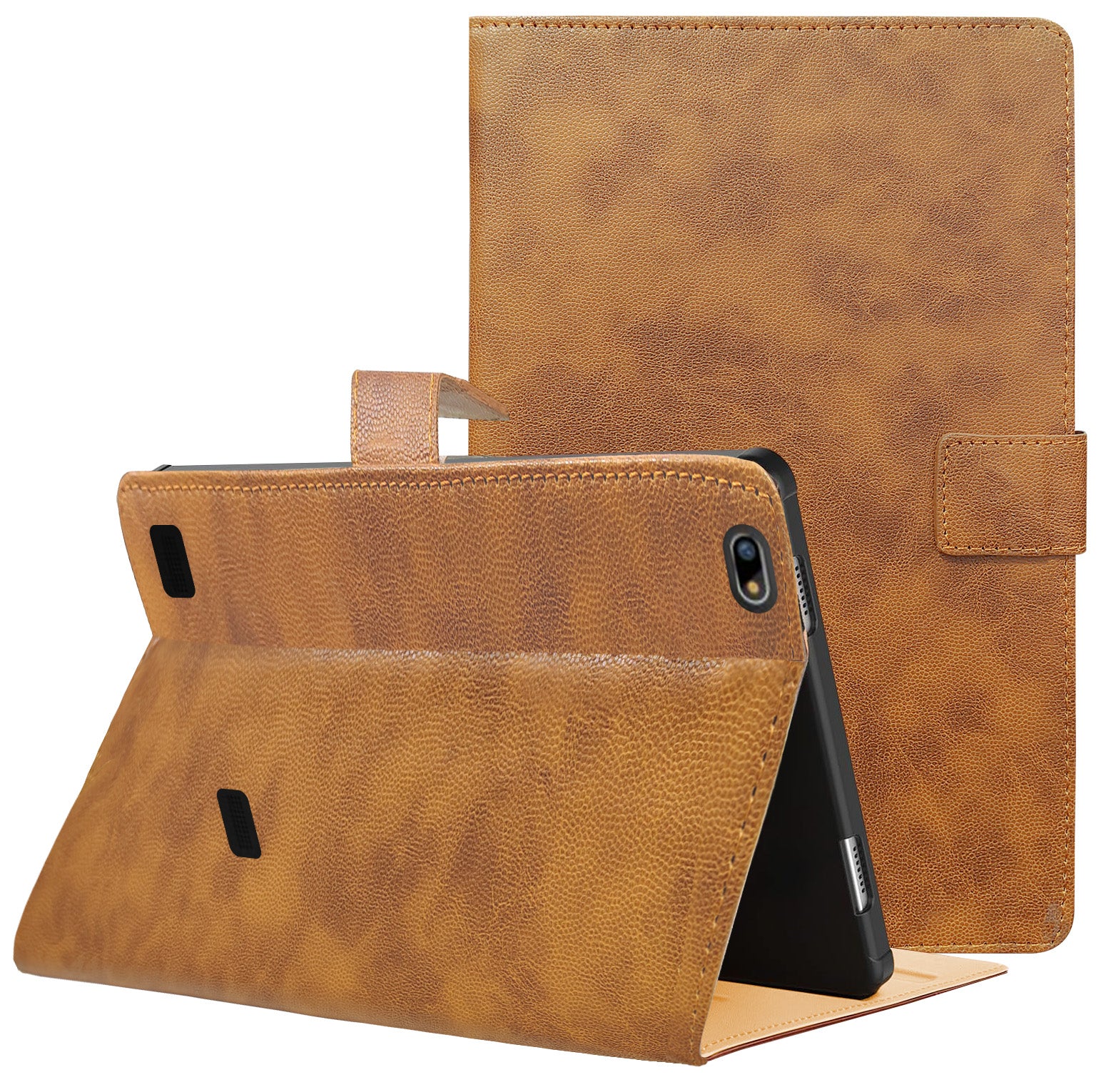 For Acer One 8 8 Inch Flip Cover Folio Cover (PU Matte Leather | Multi-Angle Smart Stand | Card Storage Slots | Silicone Back Pouch)