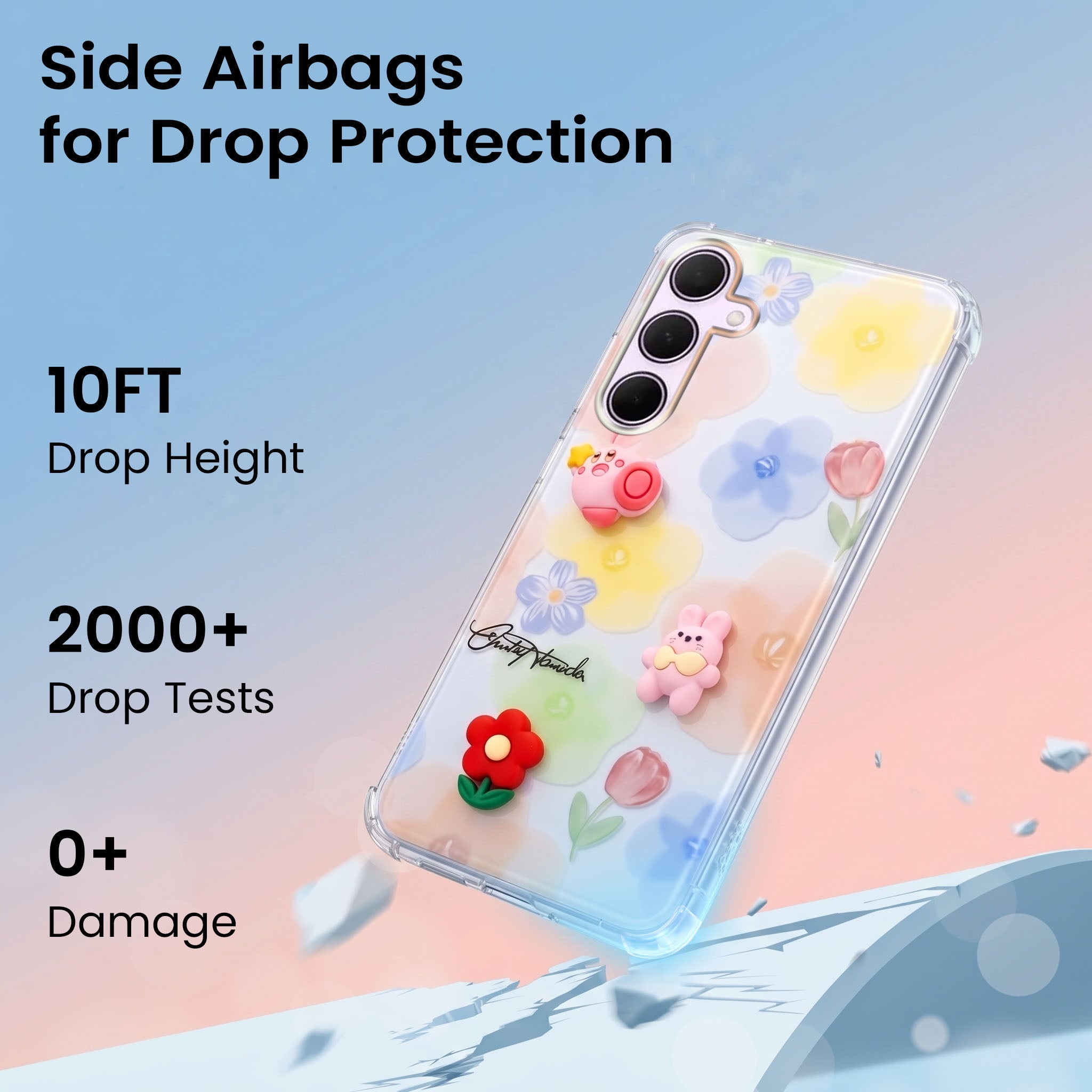 For Samsung Galaxy A35 5G Back Cover Case (3D Cute Cartoons | Hard Back Side Soft | Matte Premium Finish | HD Printing)
