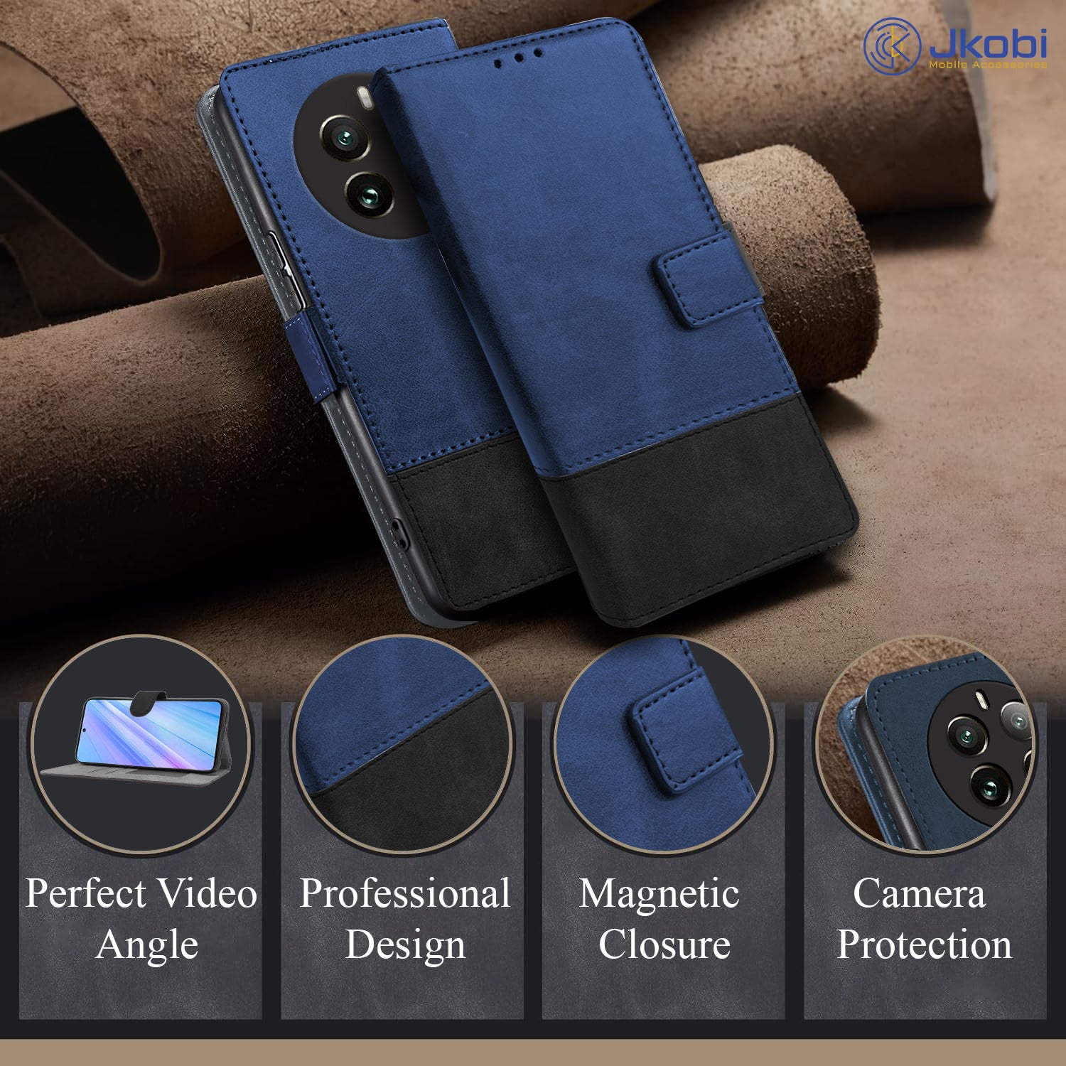 For Realme Narzo 70 5G Flip Cover Case (Professional Dual Leather Wallet with Magnetic Closure)