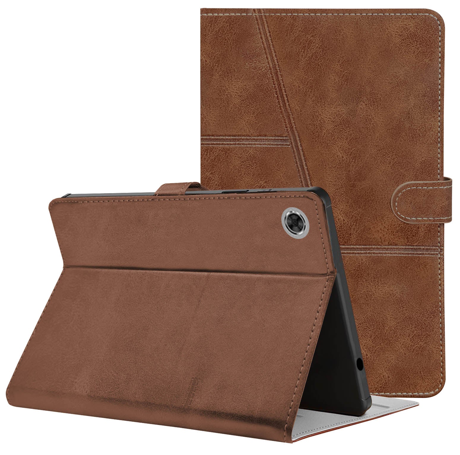 For Flip Cover Folio Case  Lenovo Tab M7 (TB-7305F, TB-7305X, TB-7305I) 7 Inch (PU Leather | Multi-Angle Smart Stand | Card Storage Slots | Silicone Back Pouch)