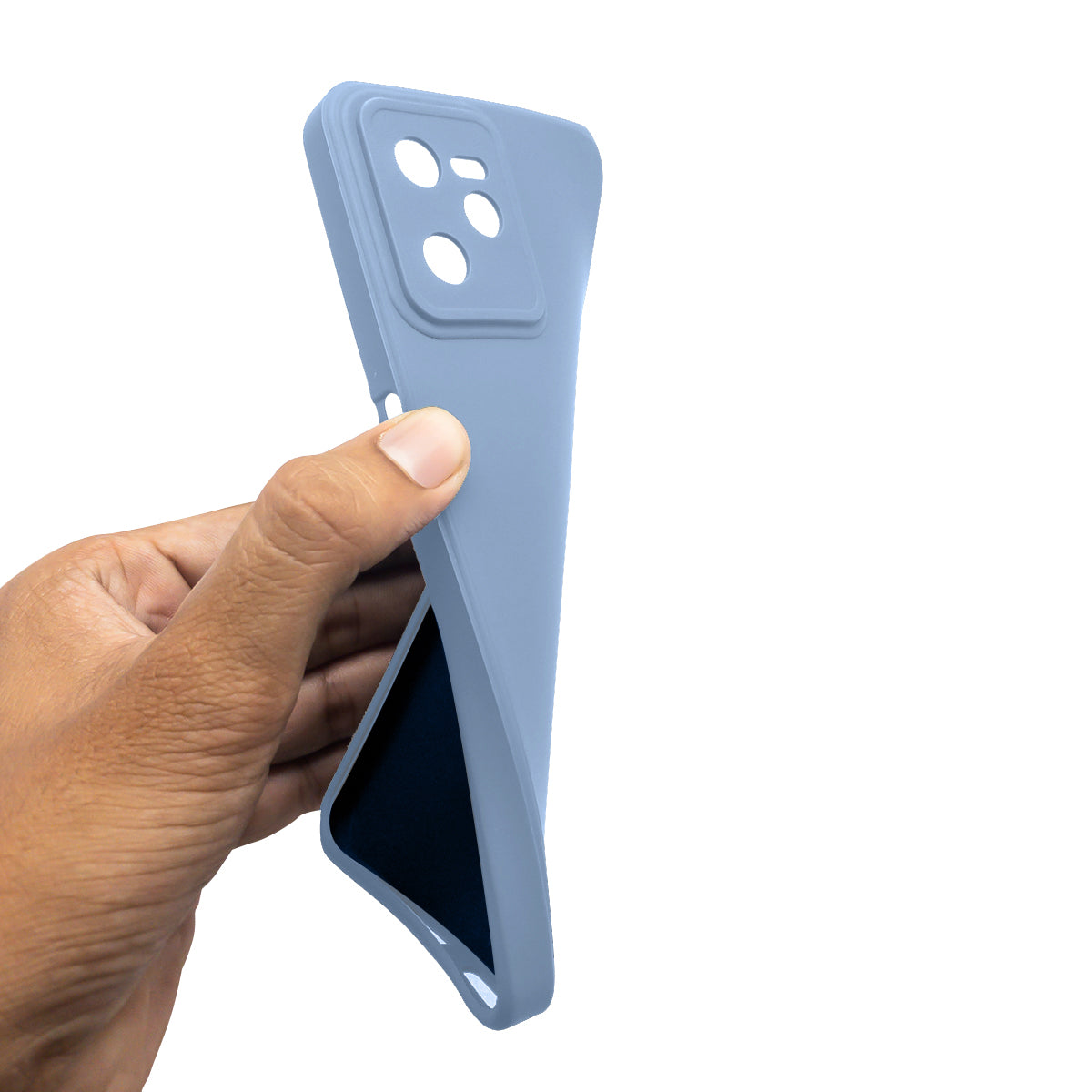 For Realme P4x Back Cover Case (Matte Finish Silicone with Inside Fiber cloth)