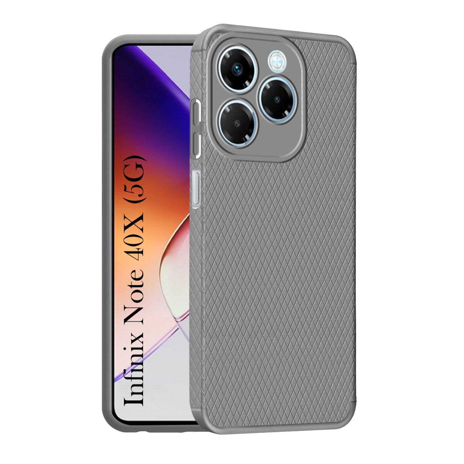 For Infinix Note 40X 5G Back Cover Case Liquid Silicone (Camera Protection | Side Grip Texture | Soft and Flexible)