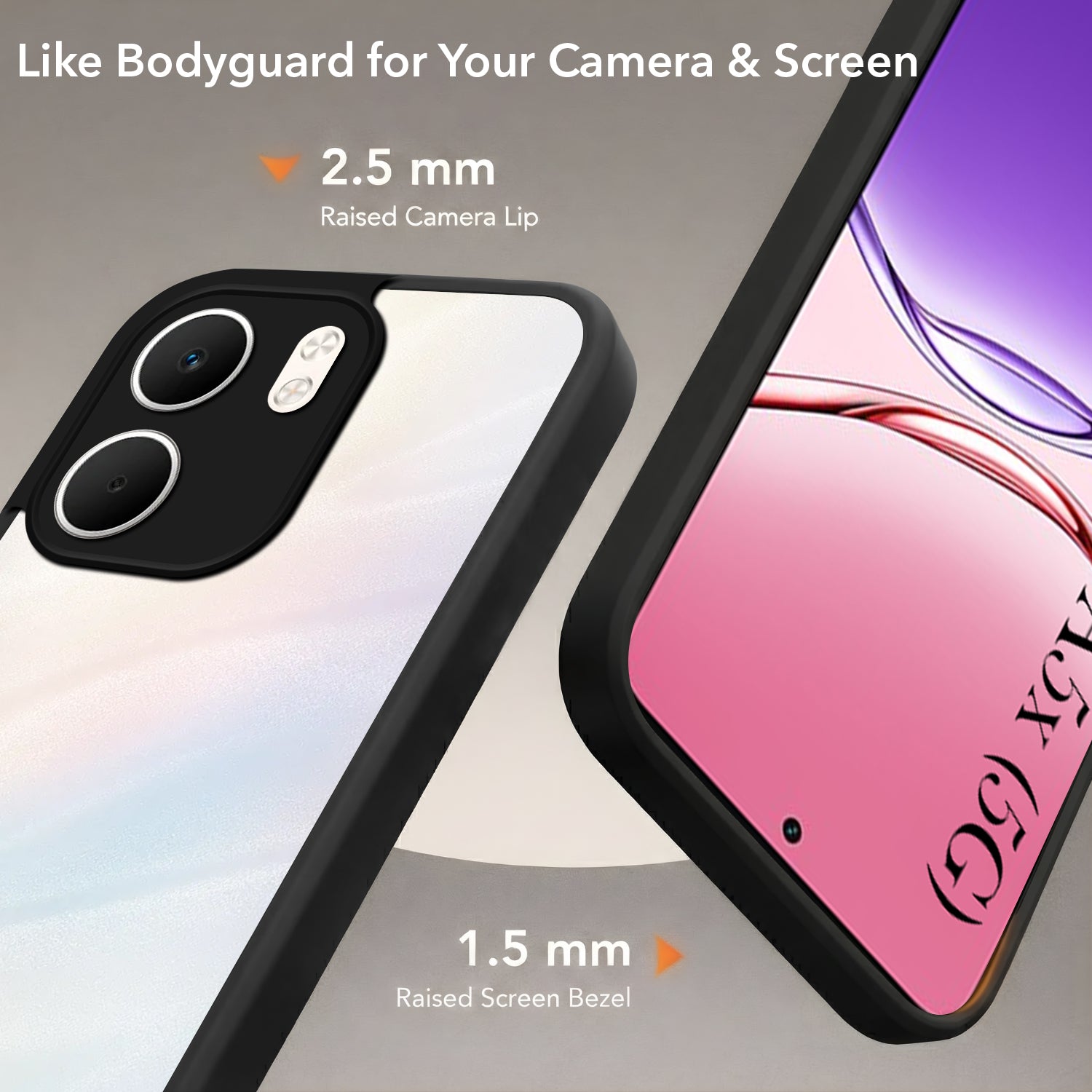 For Oppo A5X Back Cover Case (Built-in Stand | Lifetime Anti Yellow | Kickstand Shockproof | Camera Protection | MagSafe Compatible)