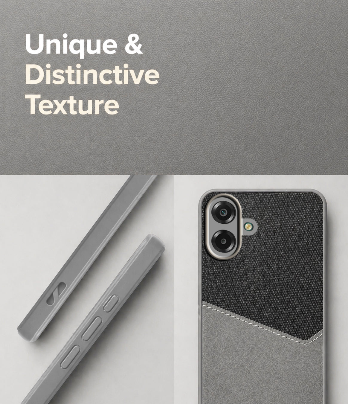 For Samsung Galaxy M07 | Samsung Galaxy F07 Back Cover Case (Dual PU Leather Stitch | Professional Minimalist | Soft and Flexible)