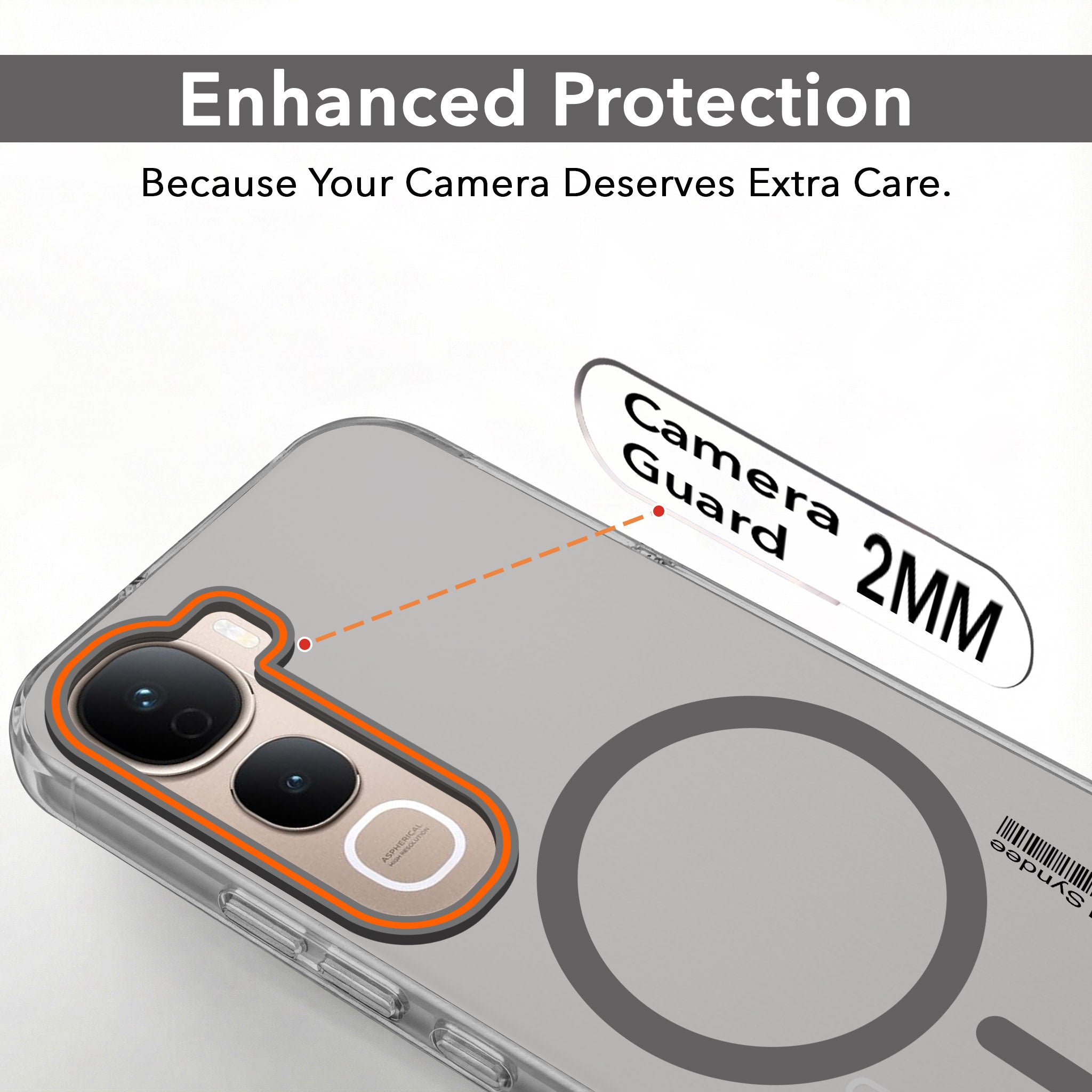 For Vivo Y400 Pro Back Cover Case (Soft Touch | Camera Bump Protection | MagSafe Compatible | Matte Finish)