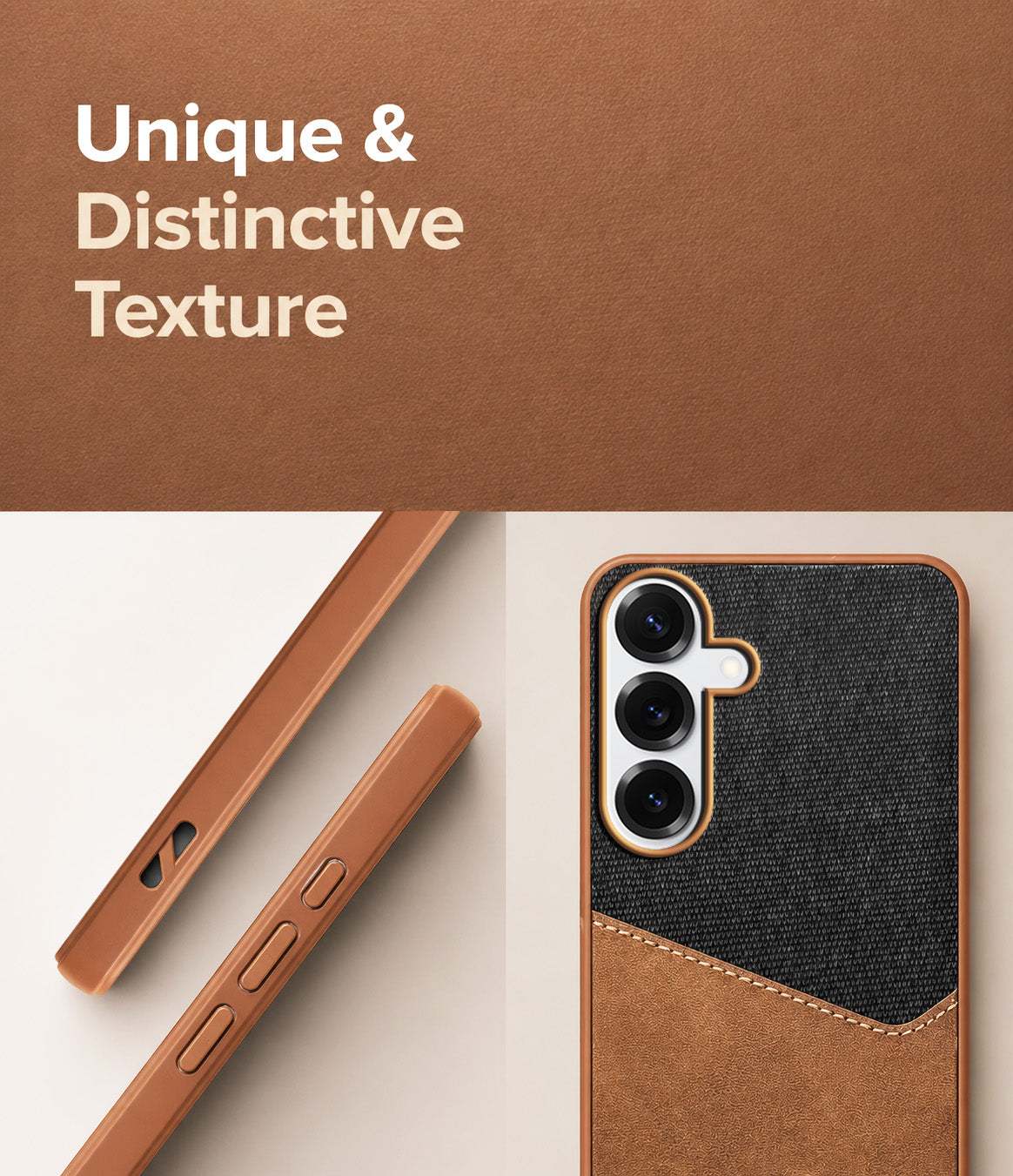For Samsung Galaxy S25 Plus Back Cover Case (Dual PU Leather Stitch | Professional Minimalist | Soft and Flexible)