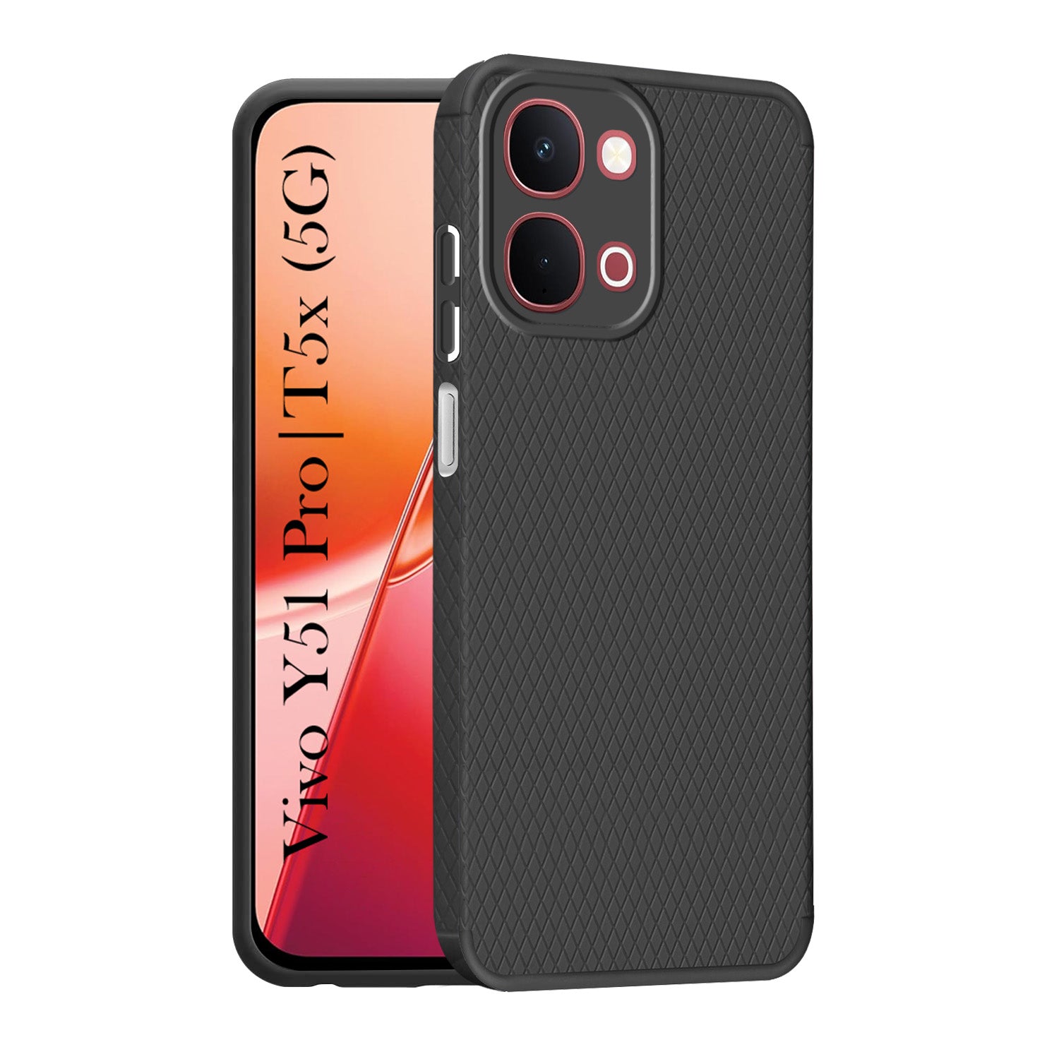 For Vivo Y51 Pro 5G | Vivo T5x Back Cover Case Liquid Silicone (Camera Protection | Side Grip Texture | Soft and Flexible)