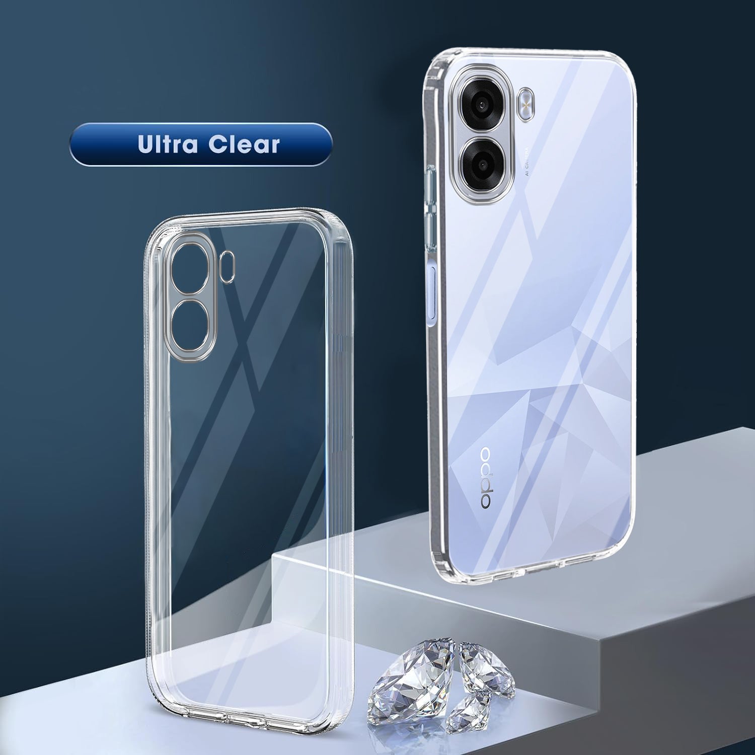 For Oppo K14x 5G Back Cover Case Silicone (Clear Shockproof Case with Camera Protection | Soft and Flexible | Transparent)