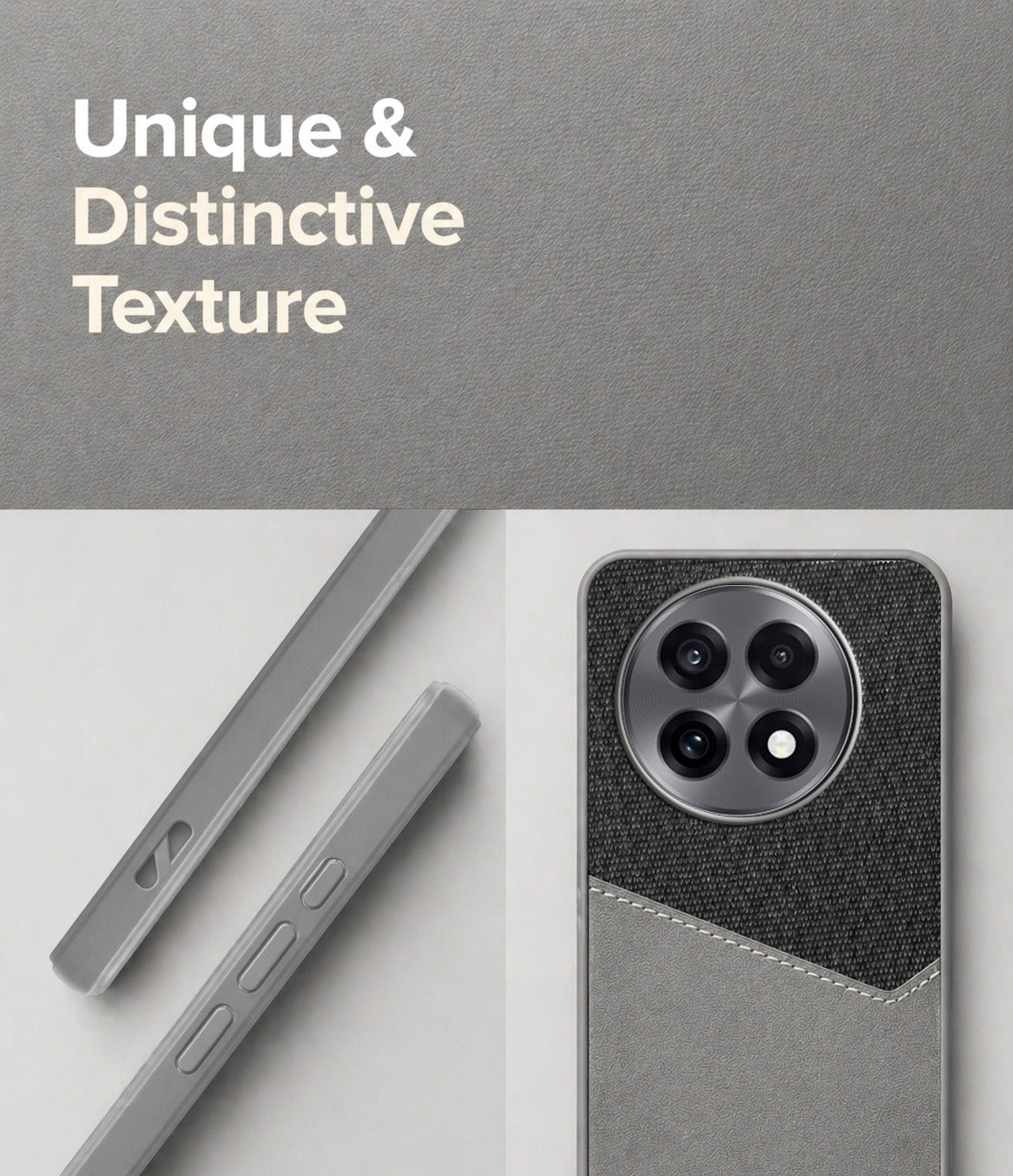 For OnePlus 13R Back Cover Case (Dual PU Leather Stitch | Professional Minimalist | Soft and Flexible)