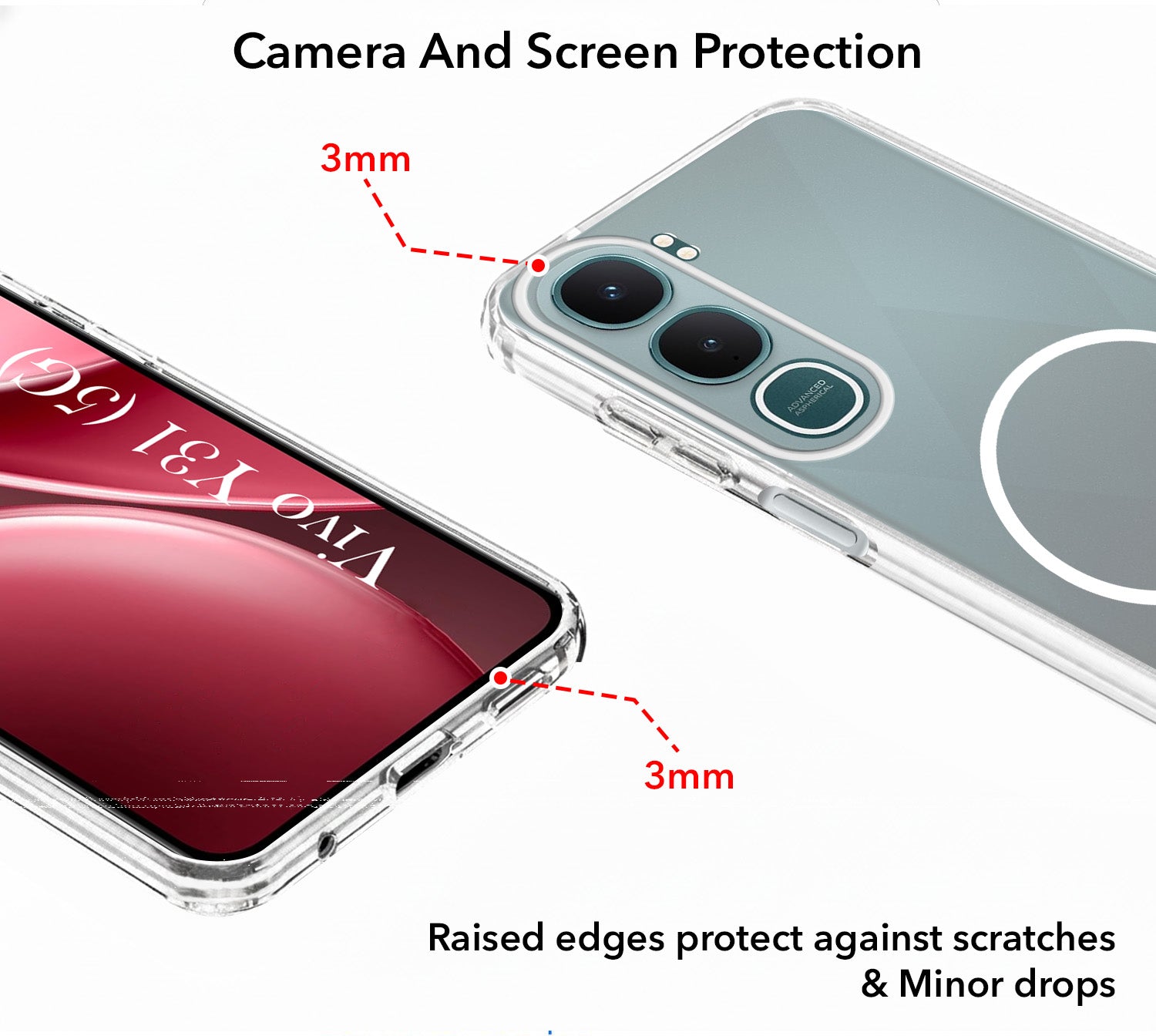 For Vivo Y31 5G Back Cover Case Silicone (Slim Paper Thin | Camera Protection Bump | Minimalist Professional | Soft Flexible)
