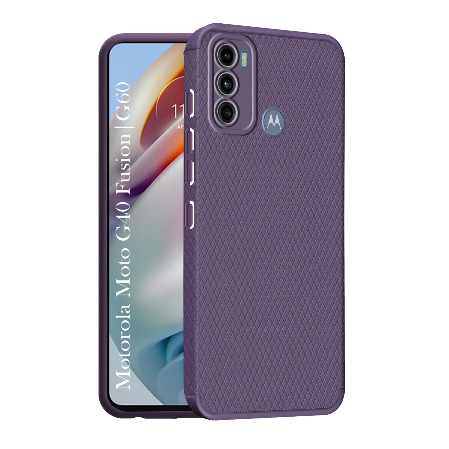 For Motorola Moto G40 Fusion | G60 Back Cover Case (Liquid Silicone | Side Grip | Camera Protection)