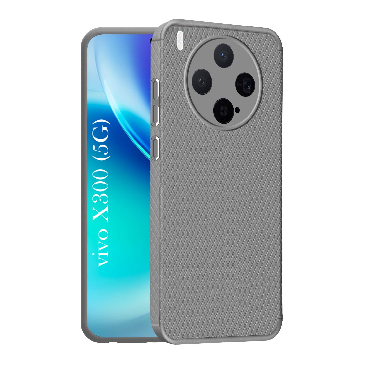 For Vivo X300 5G Back Cover Case Liquid Silicone (Camera Protection | Side Grip Texture | Soft and Flexible)
