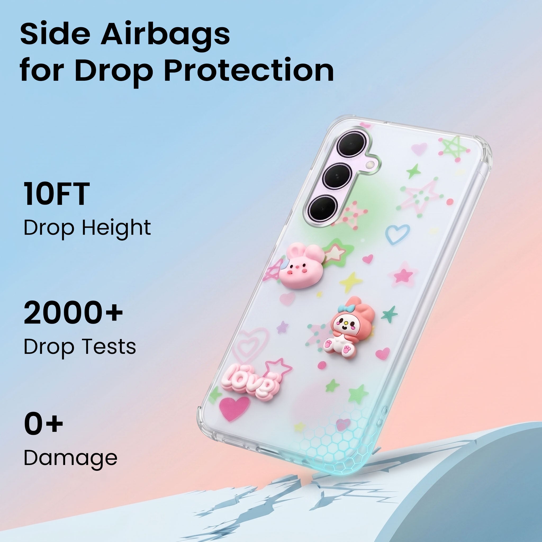 For Samsung Galaxy A35 5G Back Cover Case (3D Cute Cartoons | Hard Back Side Soft | Matte Premium Finish | HD Printing)