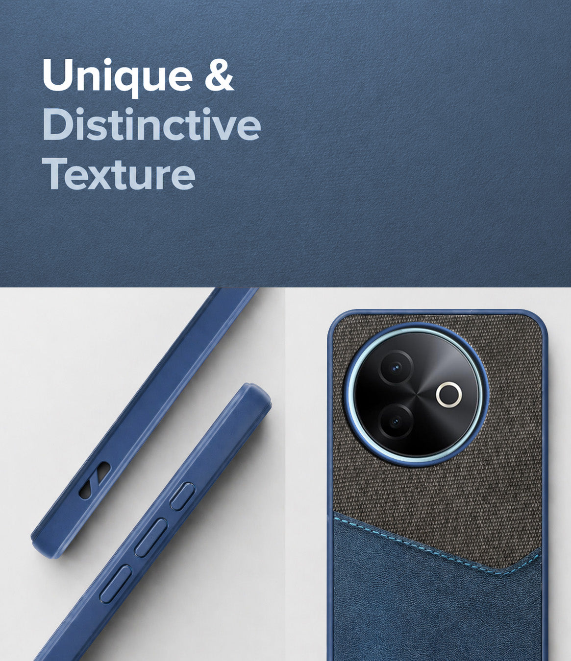 For Vivo Y39 Back Cover Case (Dual PU Leather Stitch | Professional Minimalist | Soft and Flexible)